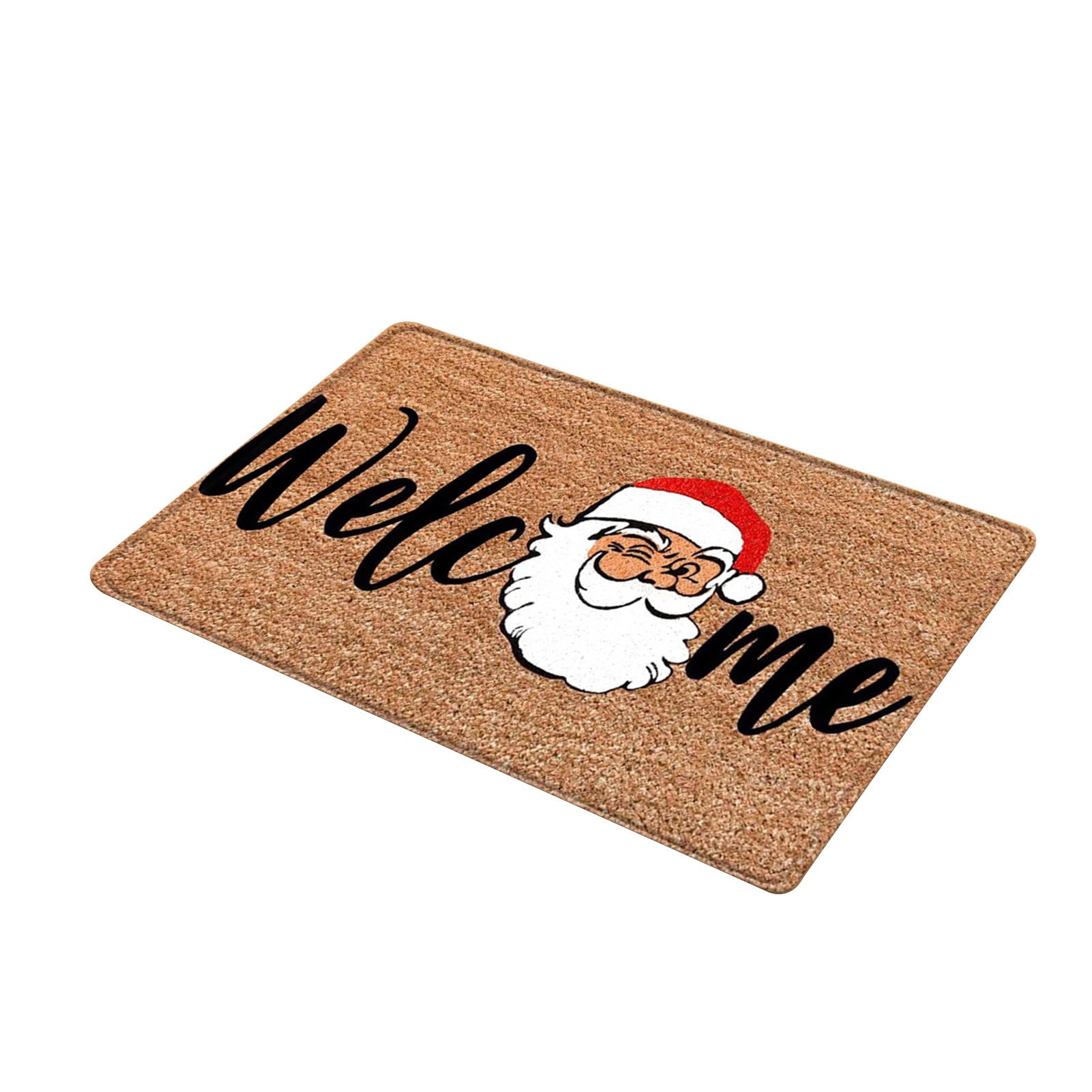 Hwangli Christmas Door Mat - Non-Slip Polyester Welcome Mat with Cute Holiday Pattern, Quick Dry Indoor/Outdoor Rug for Xmas Decorations - Perfect for Front Door, Porch, and Holiday Home Decor