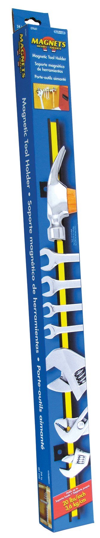 Master Magnetics 07661 24-Inch Magnetic Tool Holder - Strong Magnetic Bar for Organizing Wrenches, Screwdrivers & Metal Tools in Garage, Workshop or DIY Projects