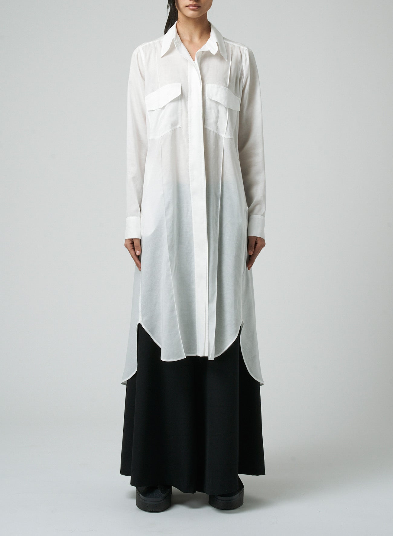Breathable Cellulose Lawn Workwear Long Shirt Dress for Women - Perfect for Gardening, Outdoor Work & Casual Summer Wear