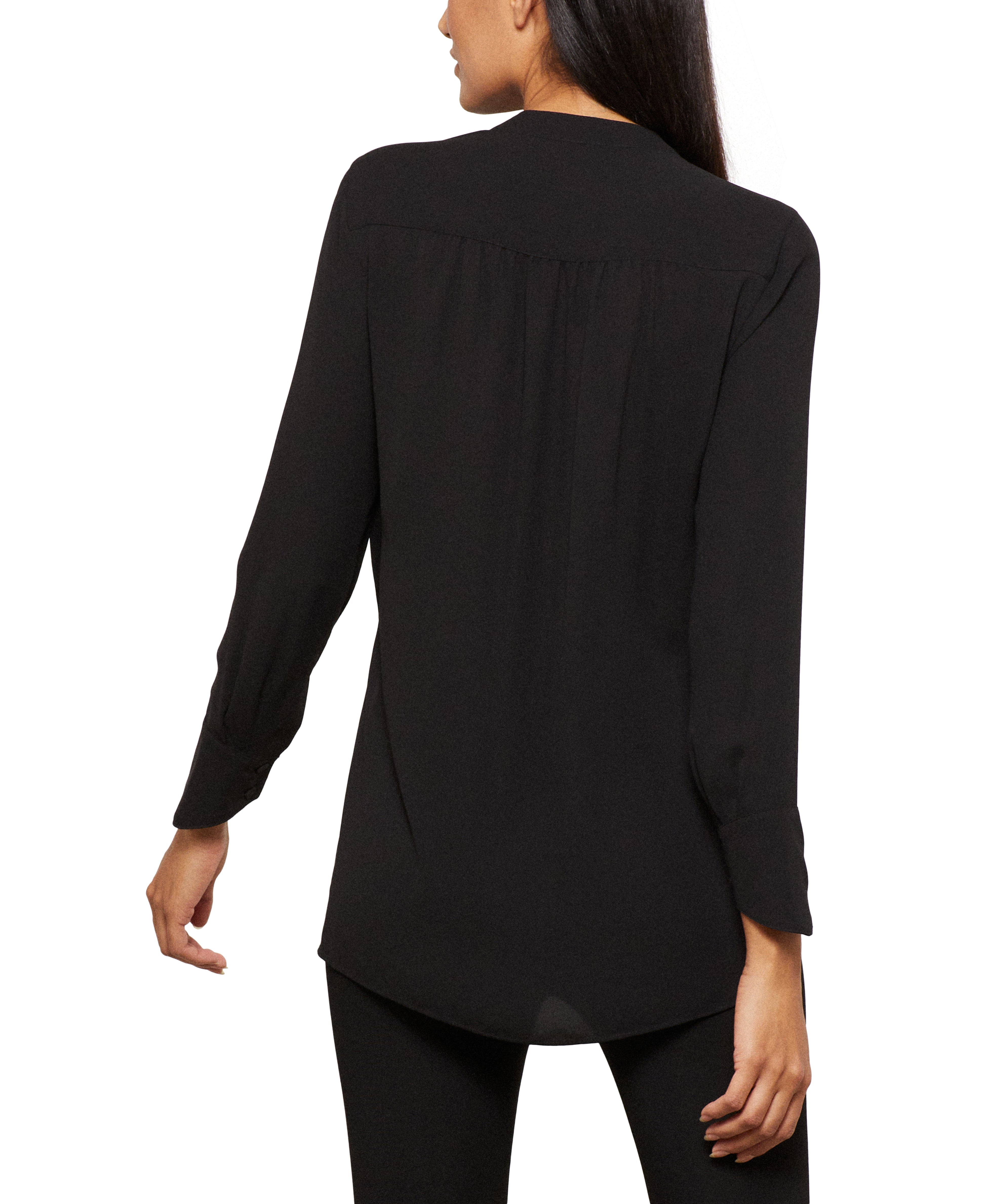 JAKLYN Women's Draped Front Blouse - Elegant V-Neck Tunic Top for Work & Casual Wear | Perfect for Office, Date Night & Everyday Outfits