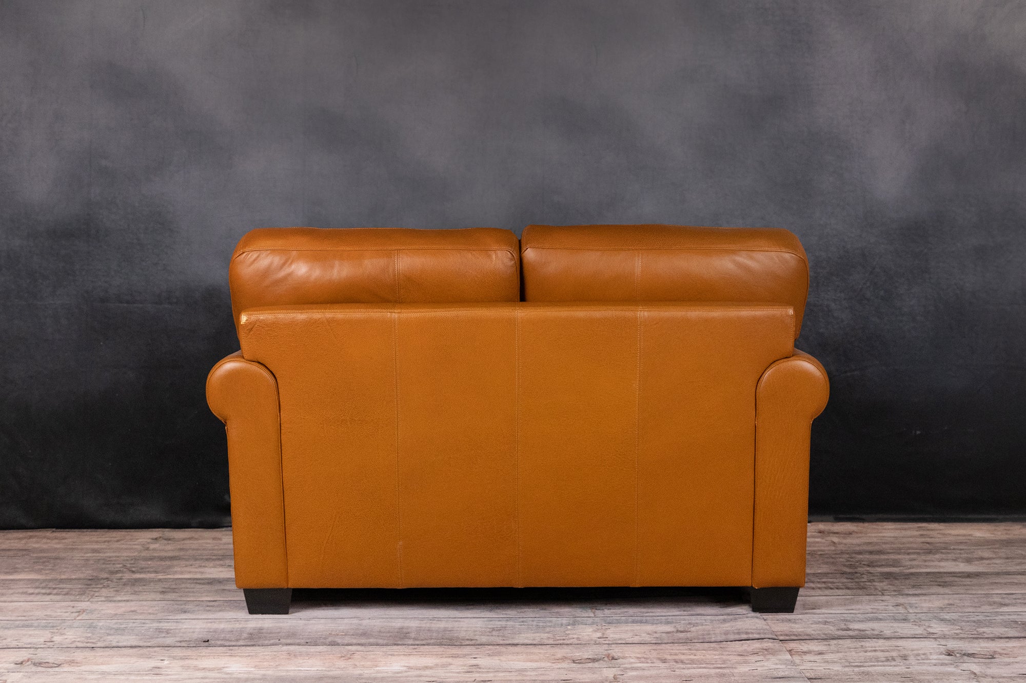 Luxury Coral Leather Loveseat Sofa - Genuine Leather 2-Seater Couch for Living Room, Lounge & Office - Modern Comfortable Furniture for Home Decor