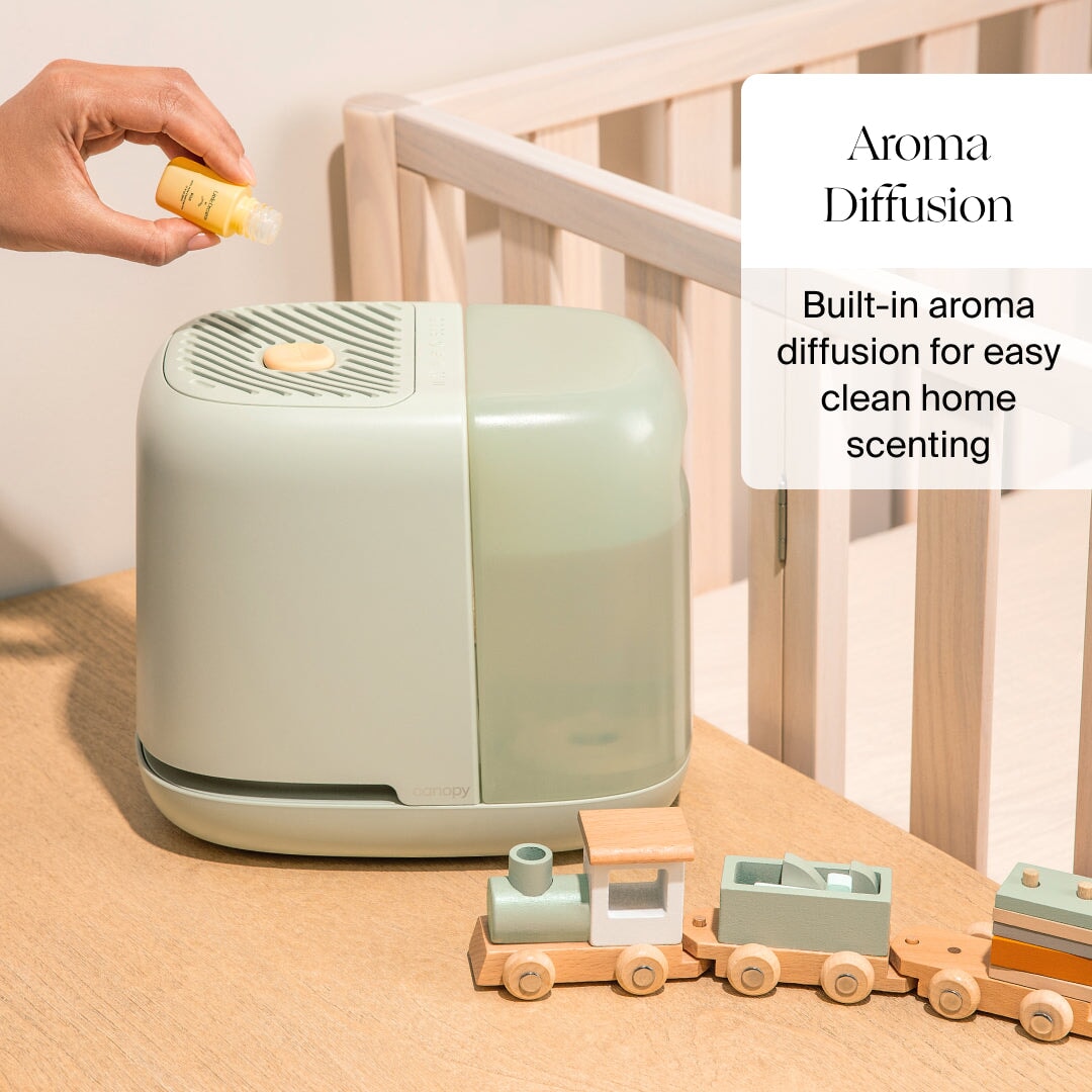 Best Nursery Humidifier Bundle 2.0 - Ultrasonic Cool Mist Humidifier for Baby Room with Essential Oil Diffuser & Night Light - Perfect for Nursery, Kids Bedroom & Home Office