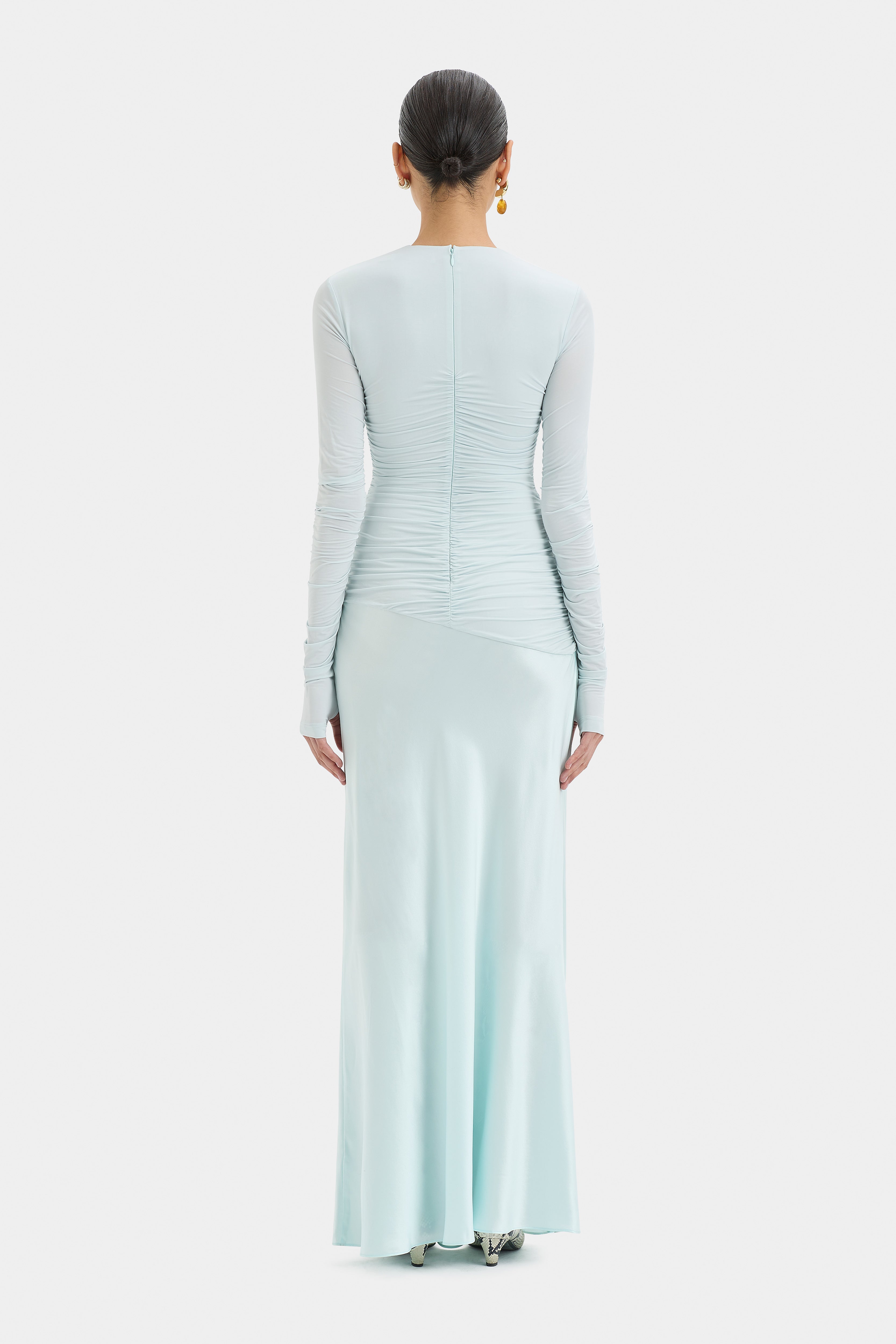 Alessia Elegant Draped Evening Gown for Women - Formal Party Dress for Prom, Wedding & Special Occasions