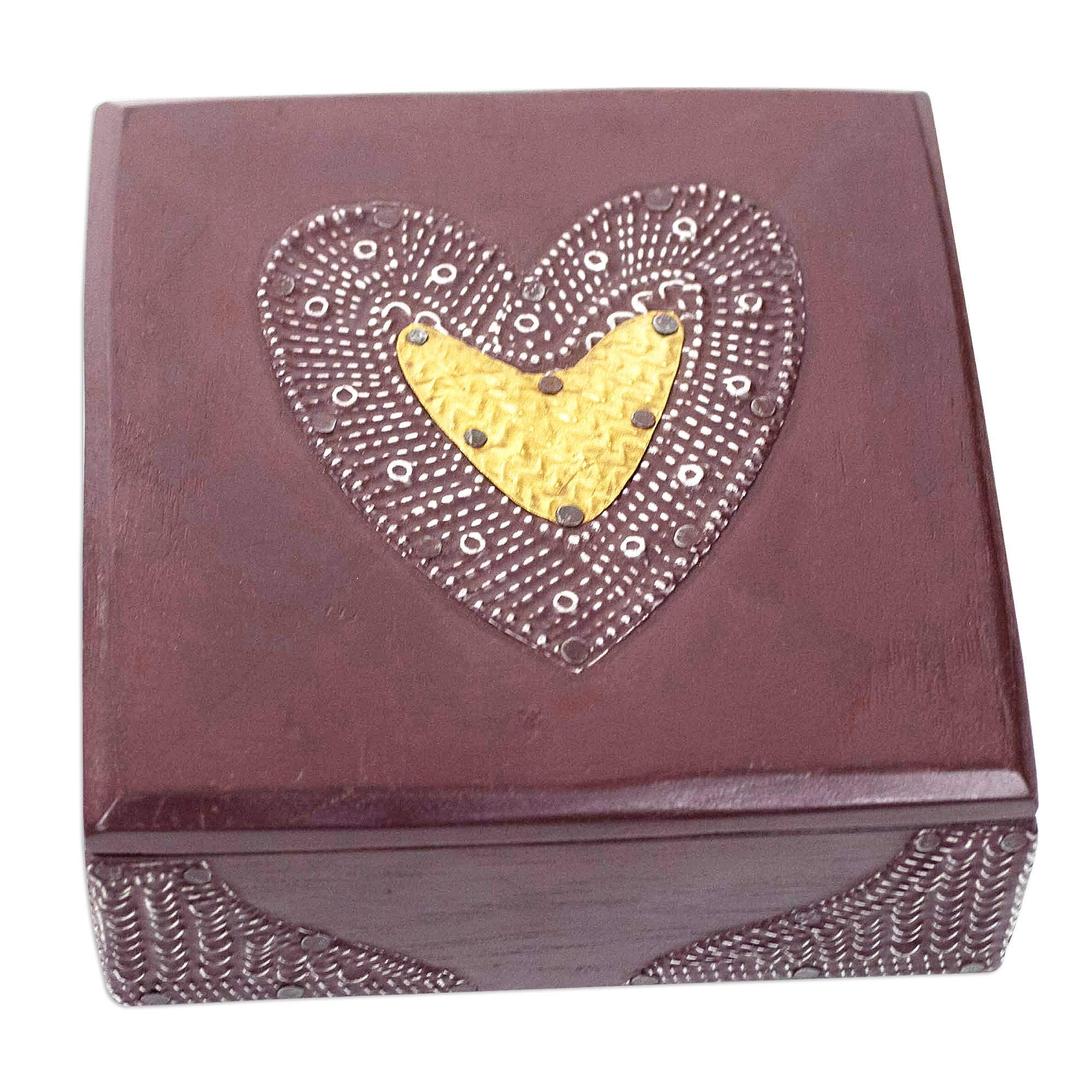 Handcrafted NOVICA Love Keeper Wooden Decorative Box - Unique Gift for Valentine's Day, Anniversary & Home Decor | Perfect for Jewelry Storage & Keepsake Organization