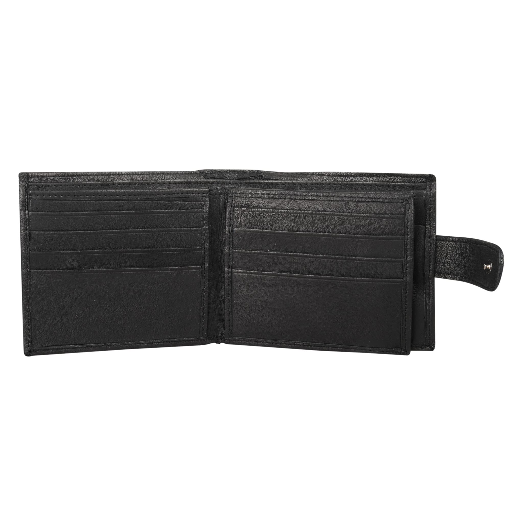 Premium RFID Blocking Genuine Leather Men's Wallet - Slim Bifold Billfold with Coin Pocket & Multiple Card Slots - Ideal for Everyday Carry, Travel & Business (Black)