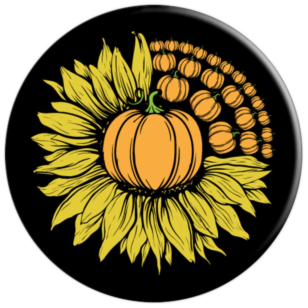 Pumpkin Sunflower Vegetable Fruit Fall Floral PopSockets Grip & Stand for Phones & Tablets - Perfect for Autumn Decor, Thanksgiving Gifts & Everyday Phone Protection