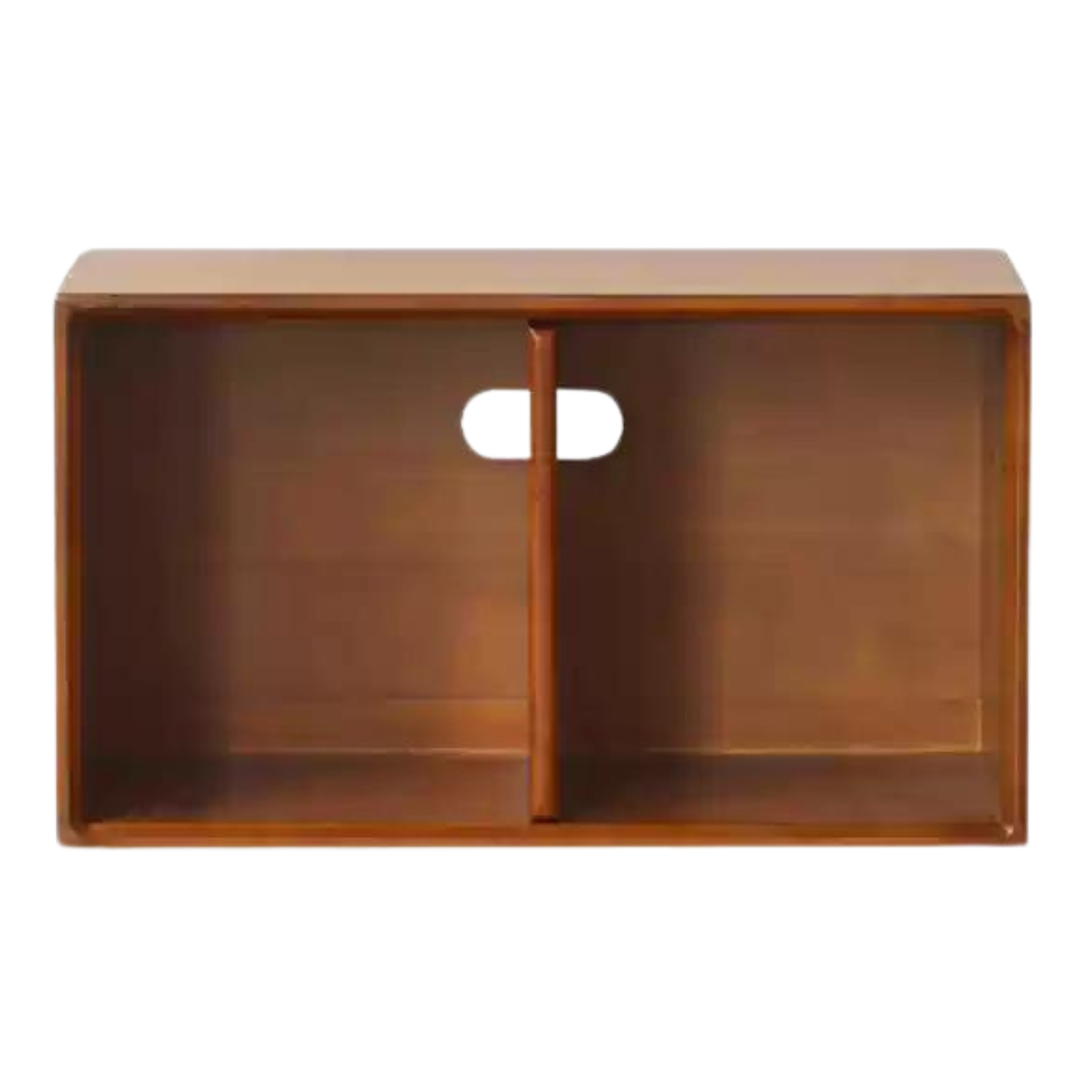 27.5x13.7x15.7 inch / 70x35x40cm / Teak color /Poplar TV cabinet two compartments