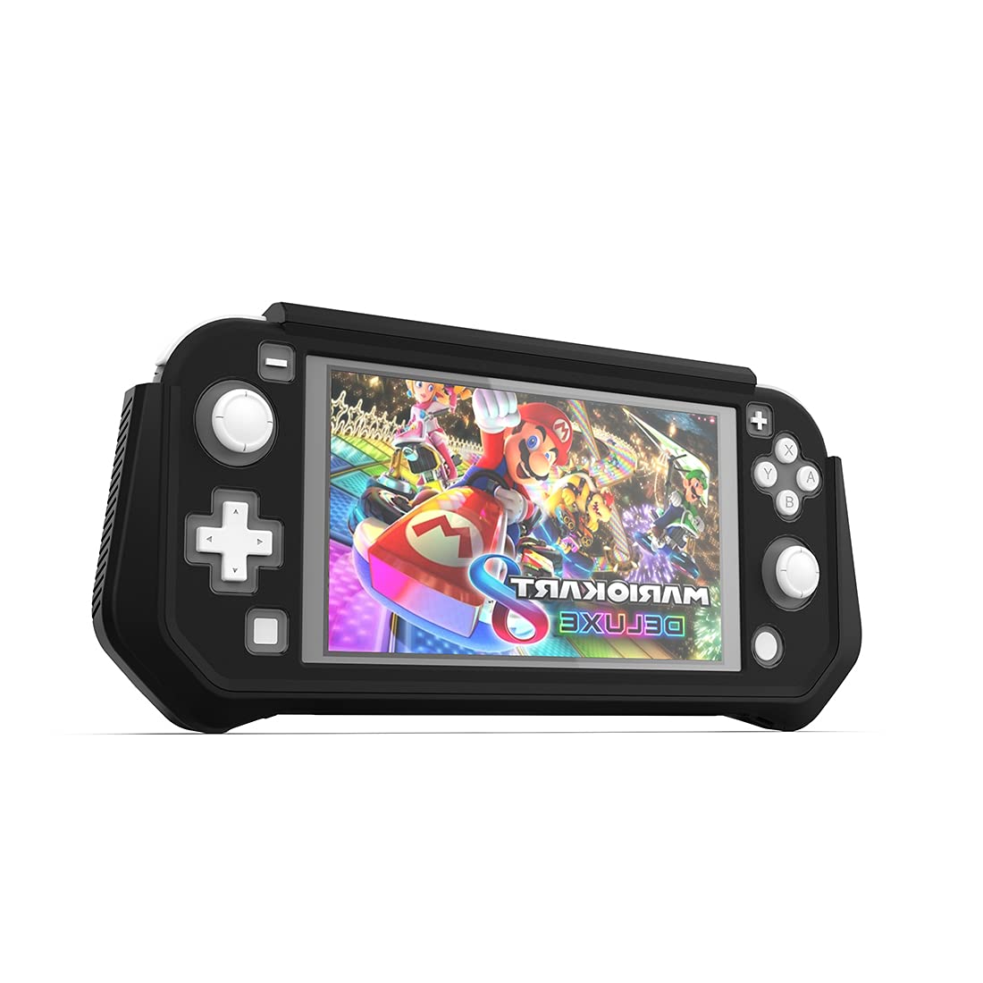 Nintendo Switch Lite Protective Case with Detachable Screen Protector & Hand Grip - Shockproof Cover Compatible with Switch Lite 2019 (Black) - Perfect for Gaming, Travel, and Everyday Protection