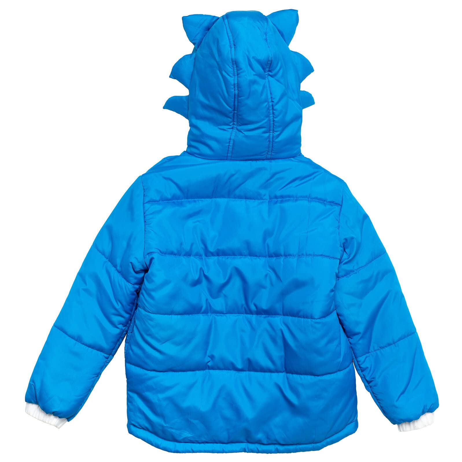 SEGA Sonic the Hedgehog Puffer Jacket for Kids - Warm Zip Up Hooded Winter Coat (Sizes 4-16) - Perfect for School, Outdoor Play & Cold Weather Adventures