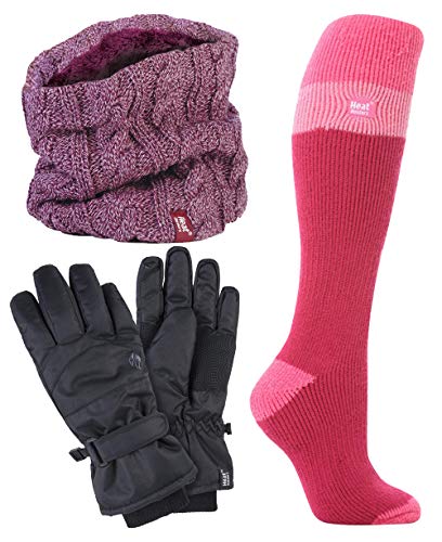 Rose Neckwarmer / Raspberry Light Pink Ski Socks