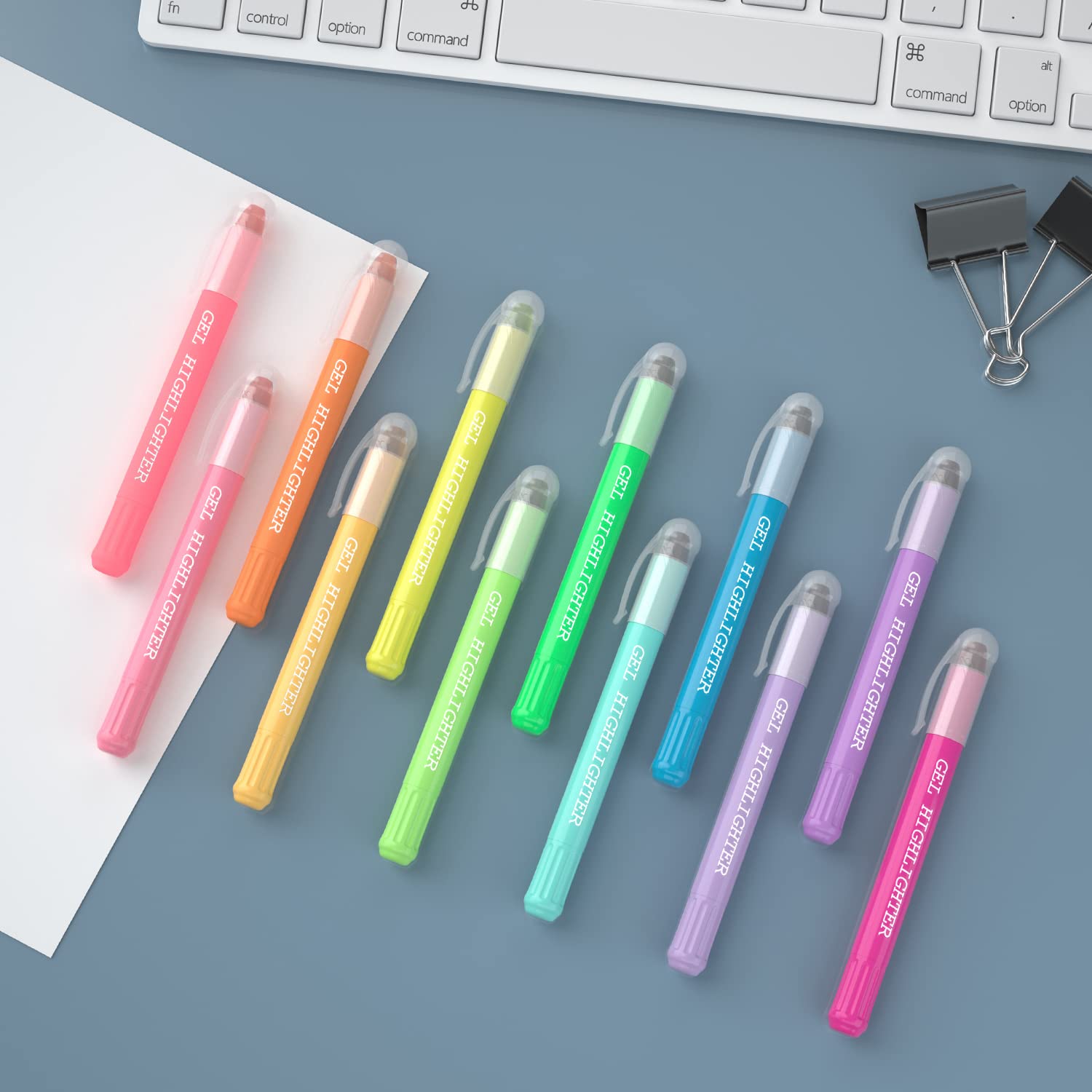 12-Color Bible Gel Highlighters - No Bleed, Perfect for Study & Work