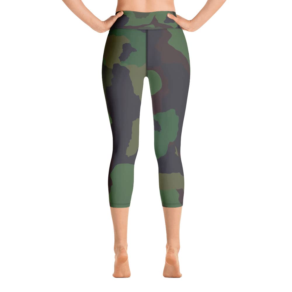 Zelensky Military Camouflage Yoga Pants for Women - Tactical Fitness Leggings with Ukraine Army Emblem - Perfect for Workout, Running & Outdoor Activities
