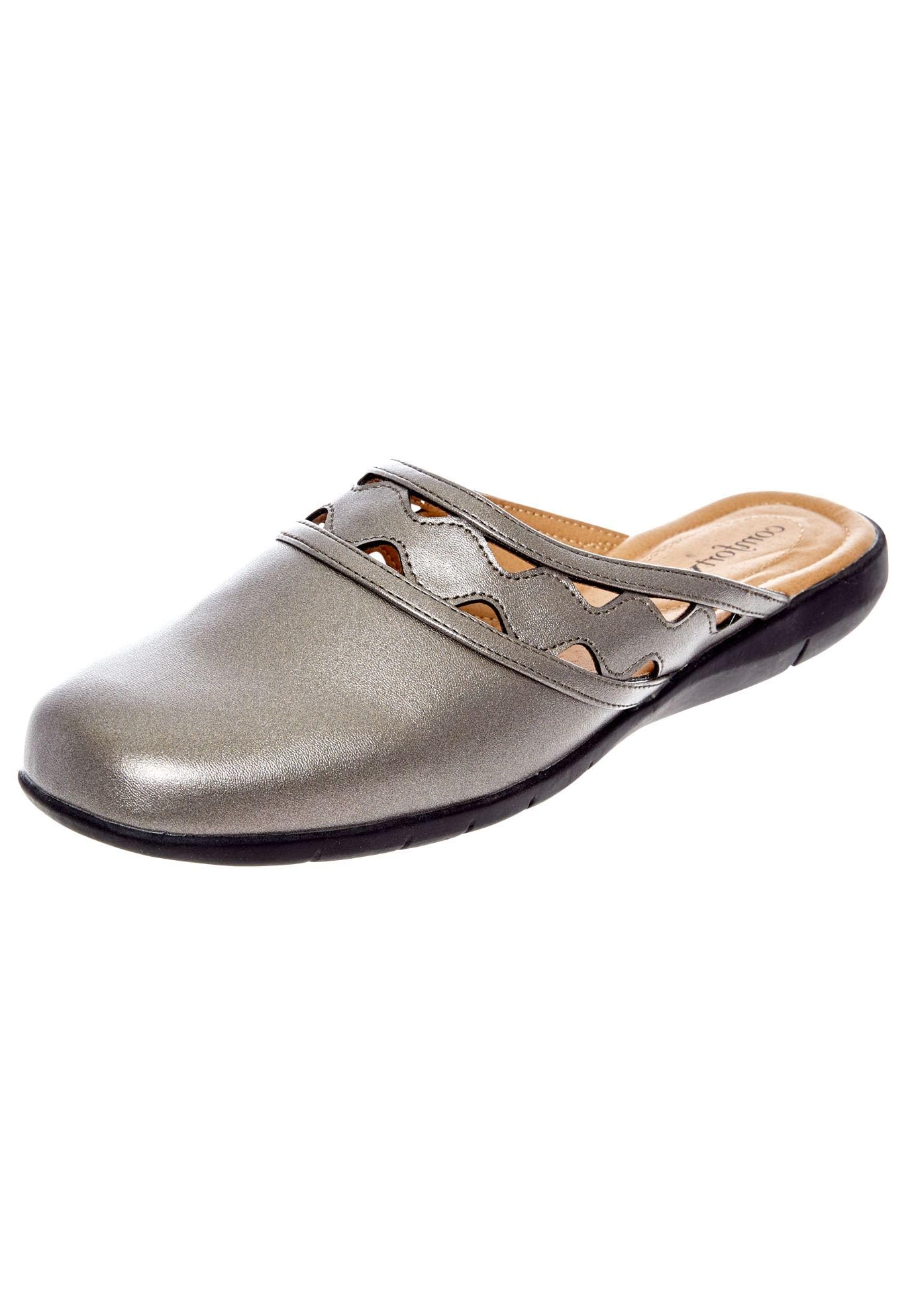 Comfortable Women's Wide Width The McKenna Mule Slip-On Shoes - Perfect for Home, Office & Casual Wear