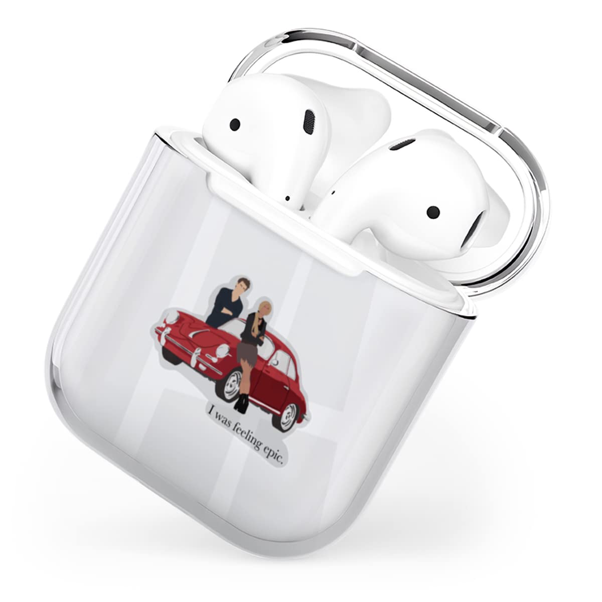 Hard PC Case Cover Compatible with AirPods Pro & Earpods - Wireless Charging, Printed Design - Perfect for Travel, Workout & Daily Protection