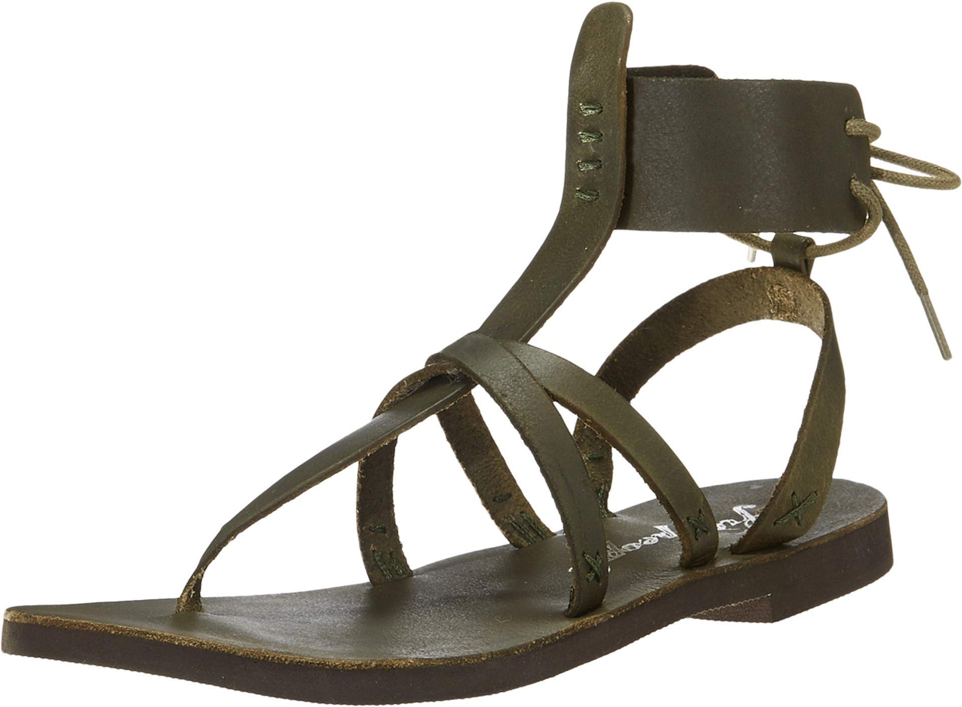 Free People Vacation Day Wrap Sandal - Women's Comfortable Boho Leather Flip Flops for Beach, Pool & Summer Travel