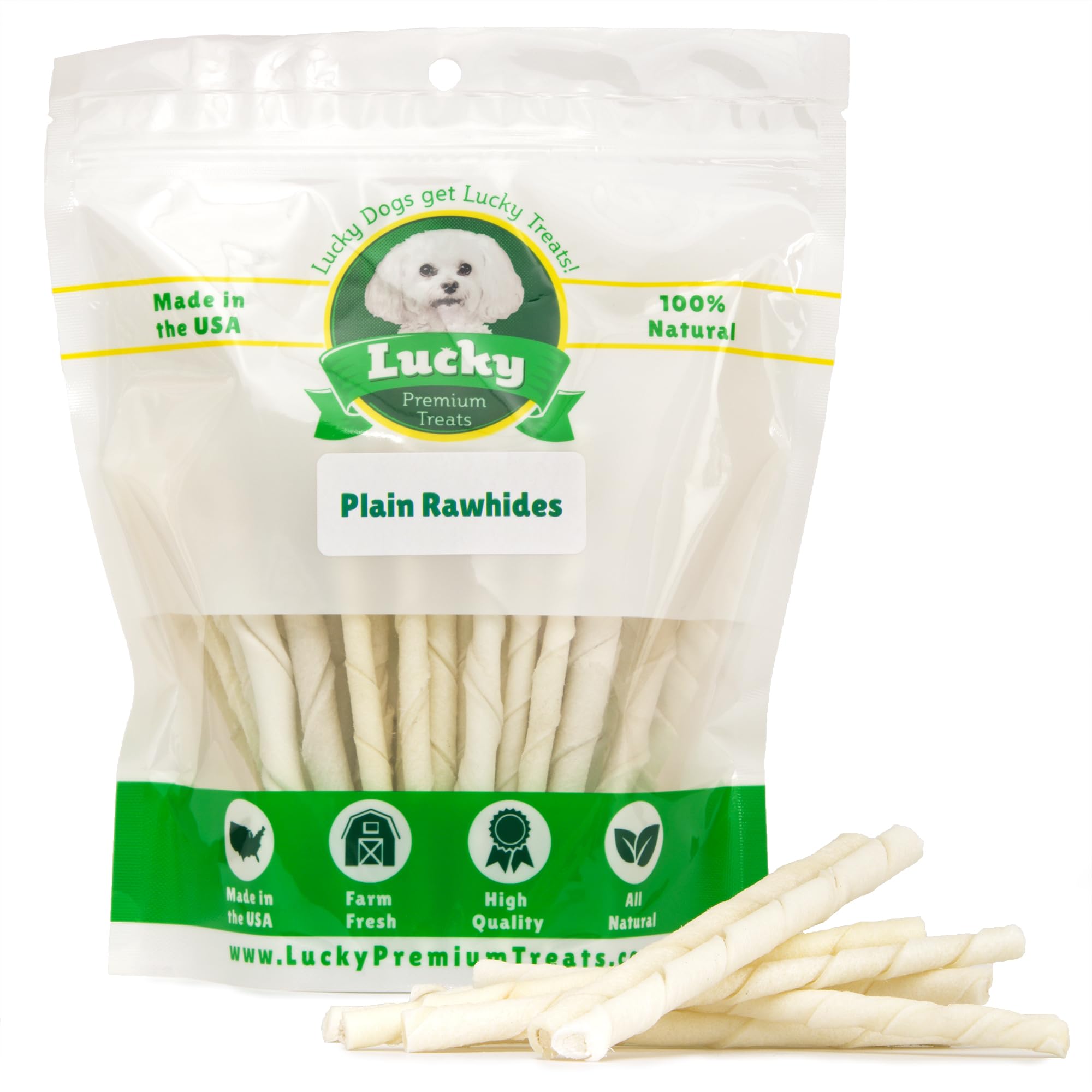 Premium All-Natural Rawhide Dog Chews for Small Breeds - Gluten Free Dental Treats (325 Count) | Healthy Teeth Cleaning Snacks for Puppies & Adult Dogs at Home or Travel