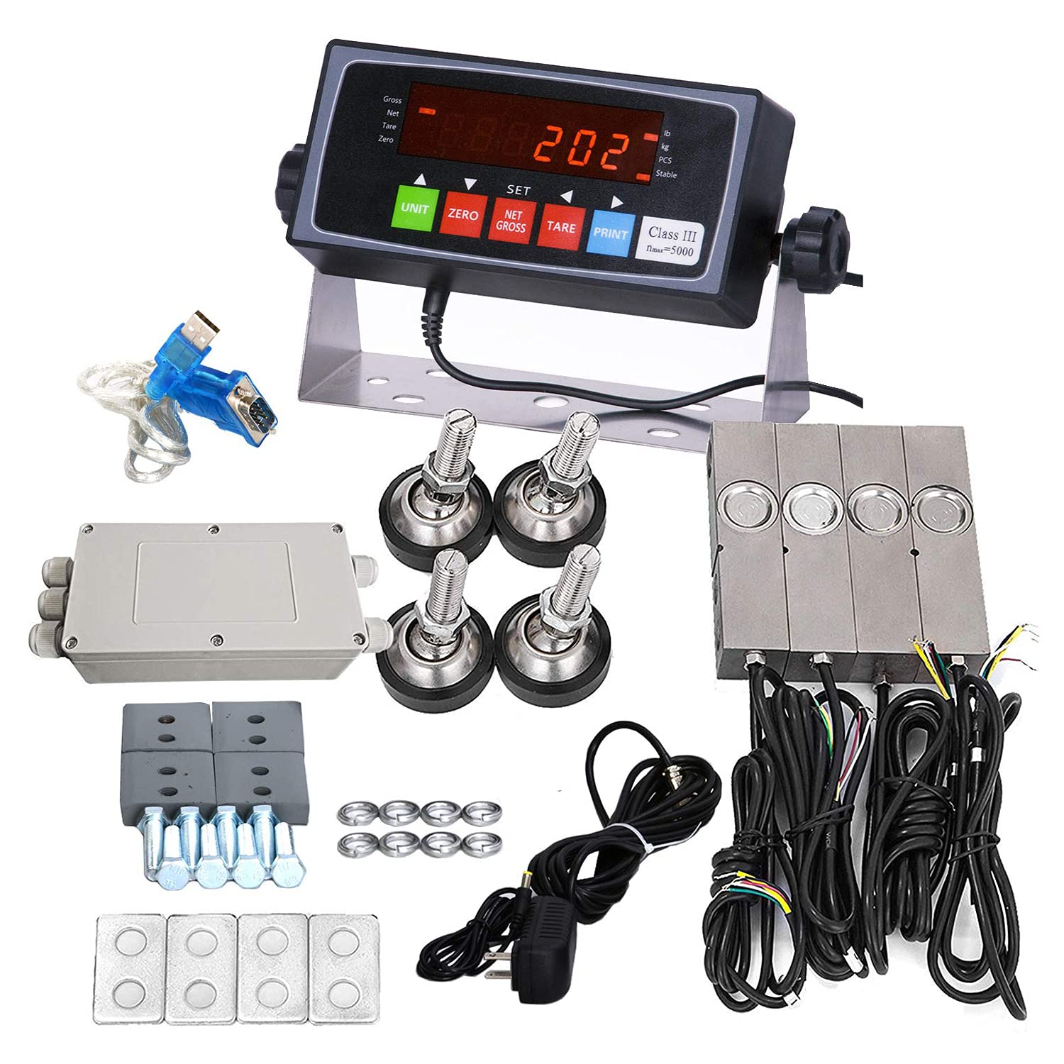 PEC Livestock Cattle Squeeze Chute Scale Kit - 10,000LBS Capacity, 0.1 Precision NTEP Legal for Trade - Perfect for Weighing Pigs, Goats & Sheep on Farms & Ranches