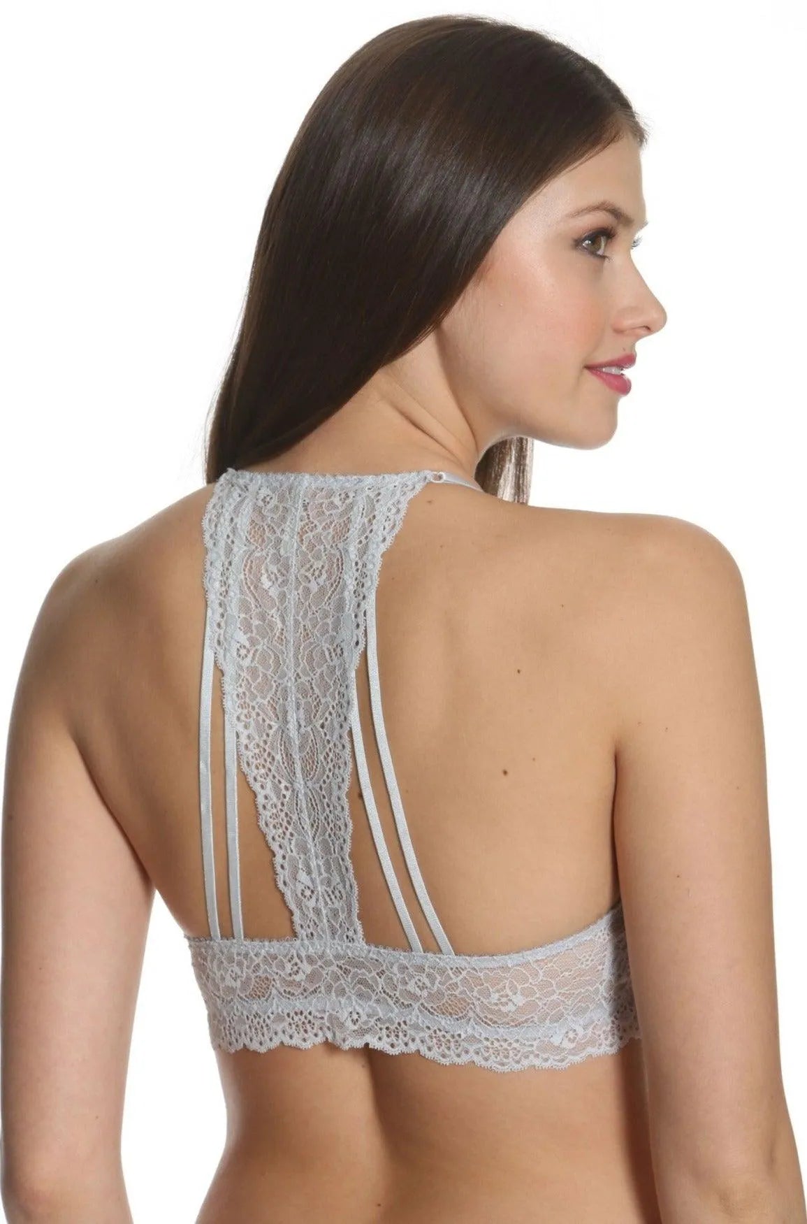 Lace Strappy Racerback Bralette - Comfortable Wireless Bralette for Women | Perfect for Yoga, Workout & Everyday Wear