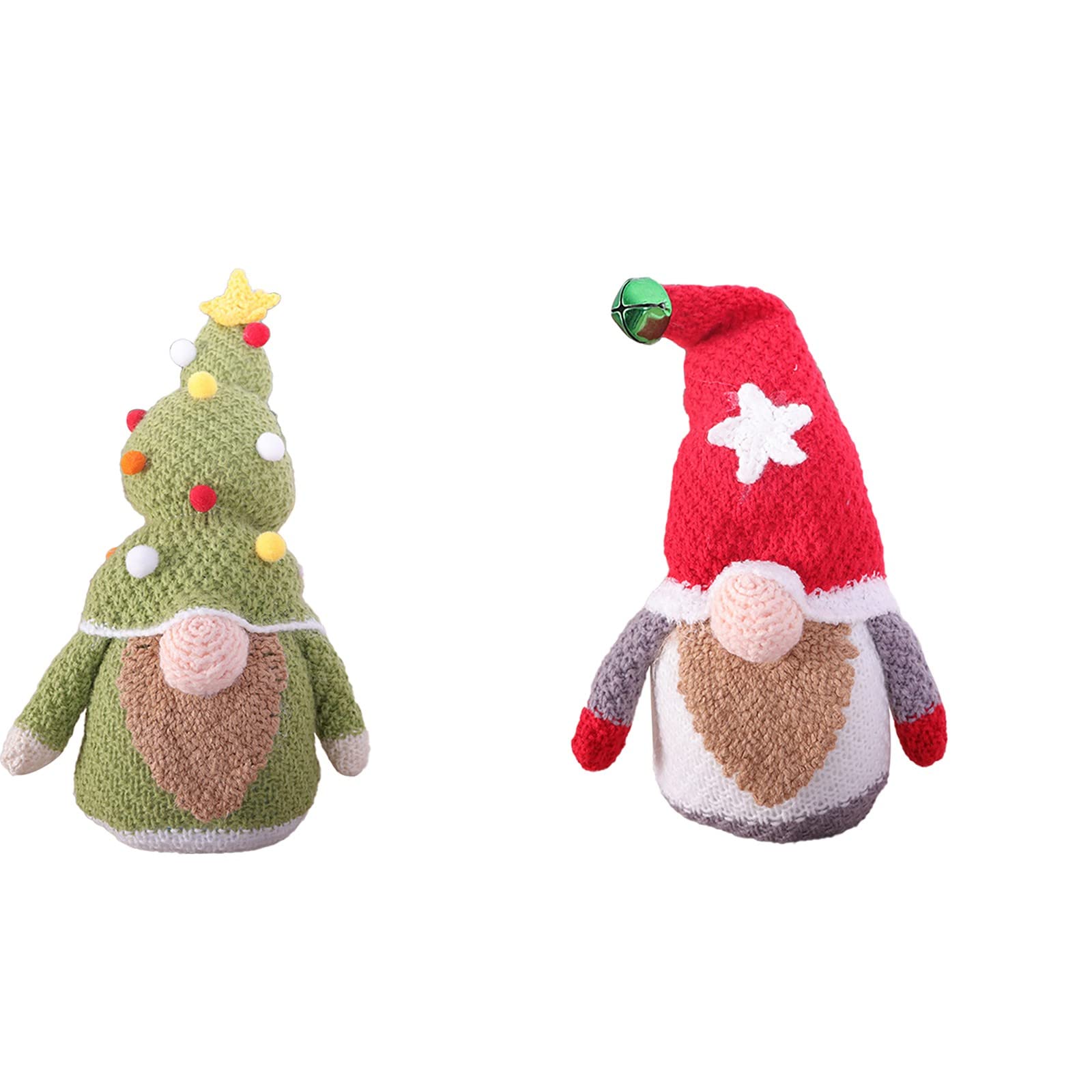 Festive Christmas Tree Ornaments Set - Handmade Knit Decorations, Dwarf Figurines & Baby Shoe Hanging Ornaments for Holiday Home Decor | Perfect for Xmas Tree, Mantel & Gift Wrapping