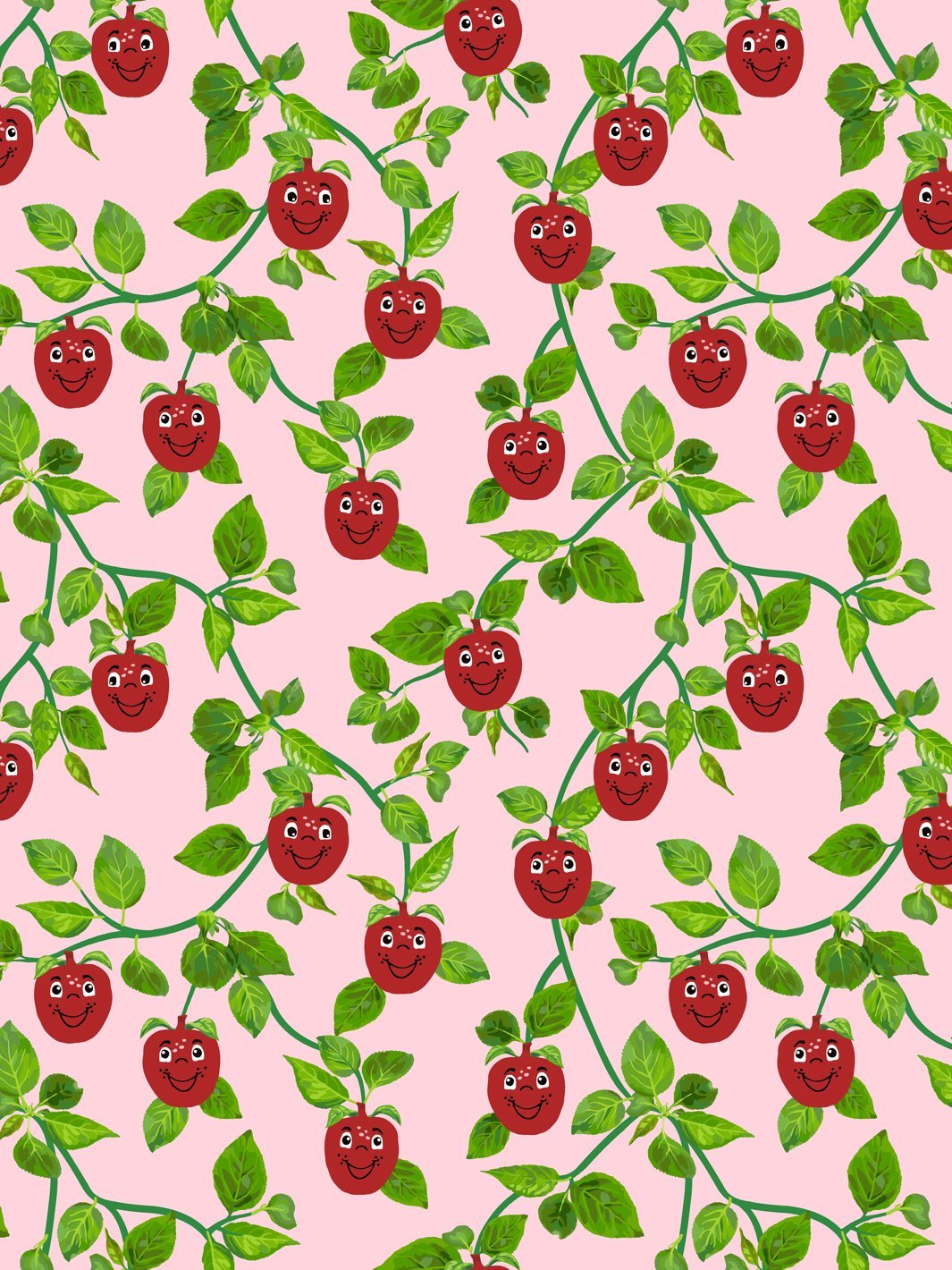 Fisher Price™ Happy Apple™ Branches Wallpaper - Pink Nursery Decor for Baby Rooms & Kids Bedrooms