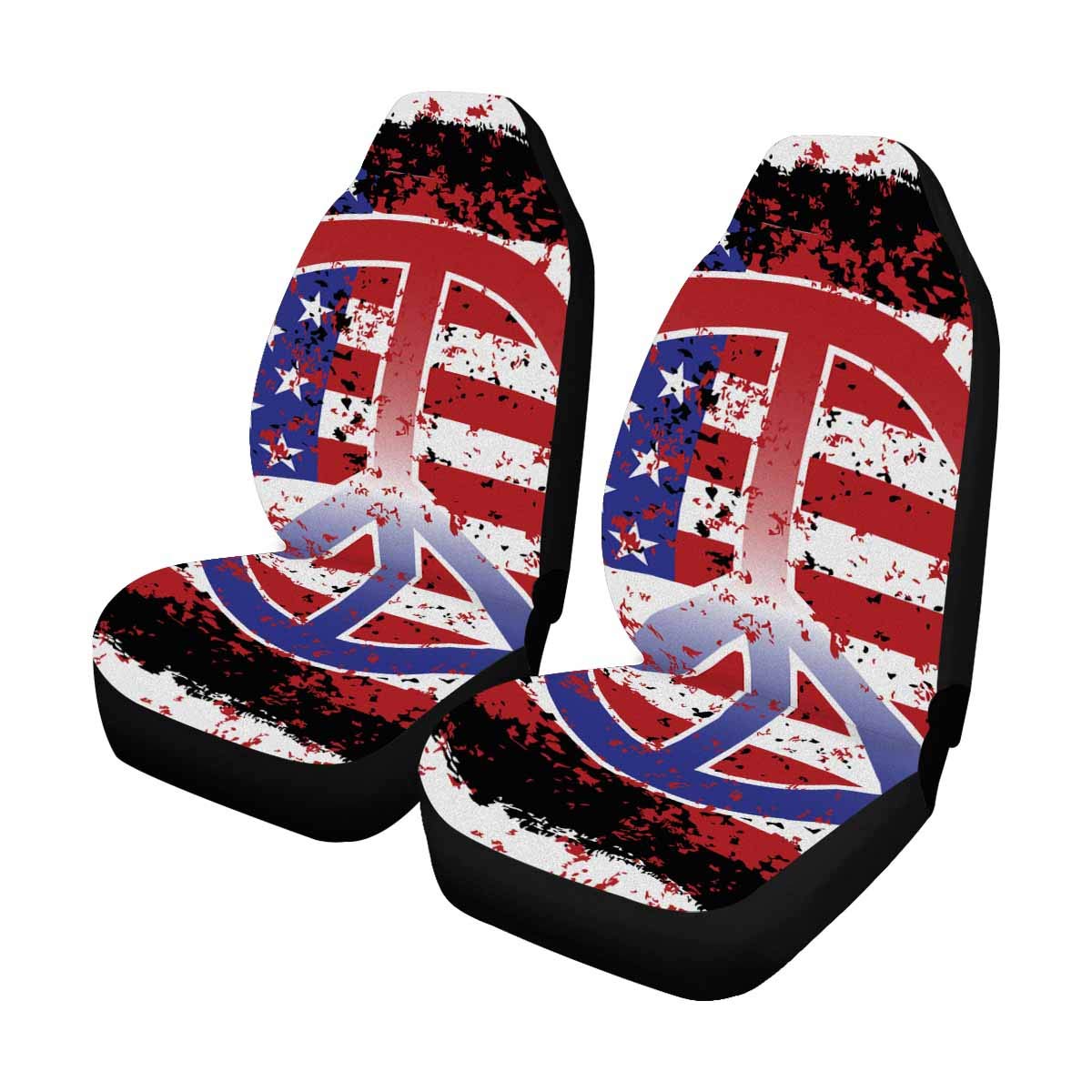 Custom Bookshelf Car Seat Covers for Front Seats - Universal Fit for Cars, Trucks, SUVs & Vans | Durable Vehicle Seat Protector Mats | Perfect for Road Trips, Commuting & Family Travel