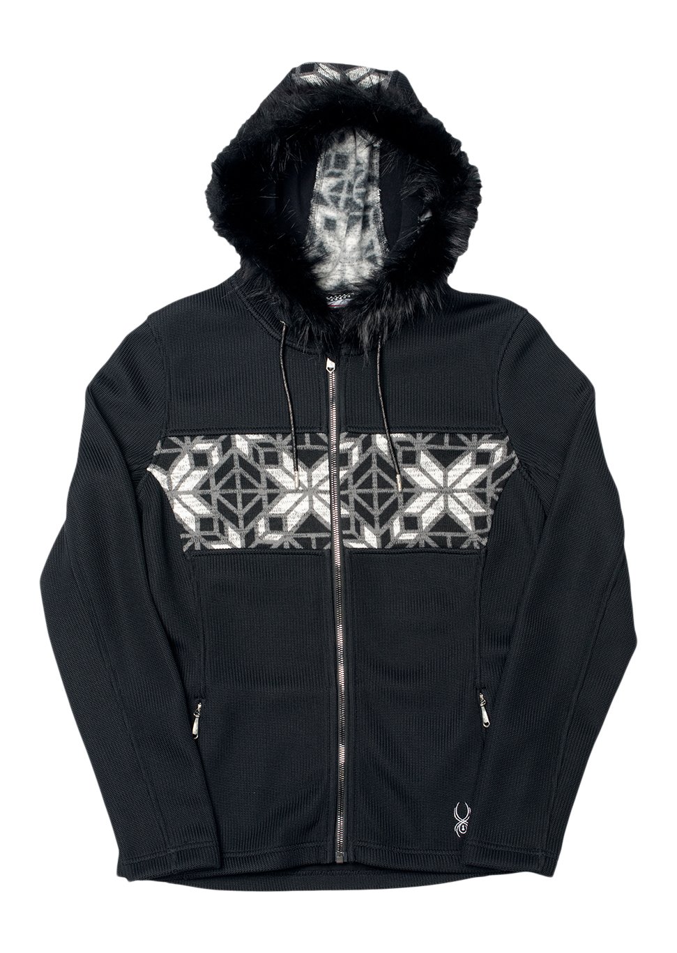 Spyder Women's Soiree Faux Fur Hoodie - Cozy Winter Jacket with Hood for Outdoor Activities & Casual Wear
