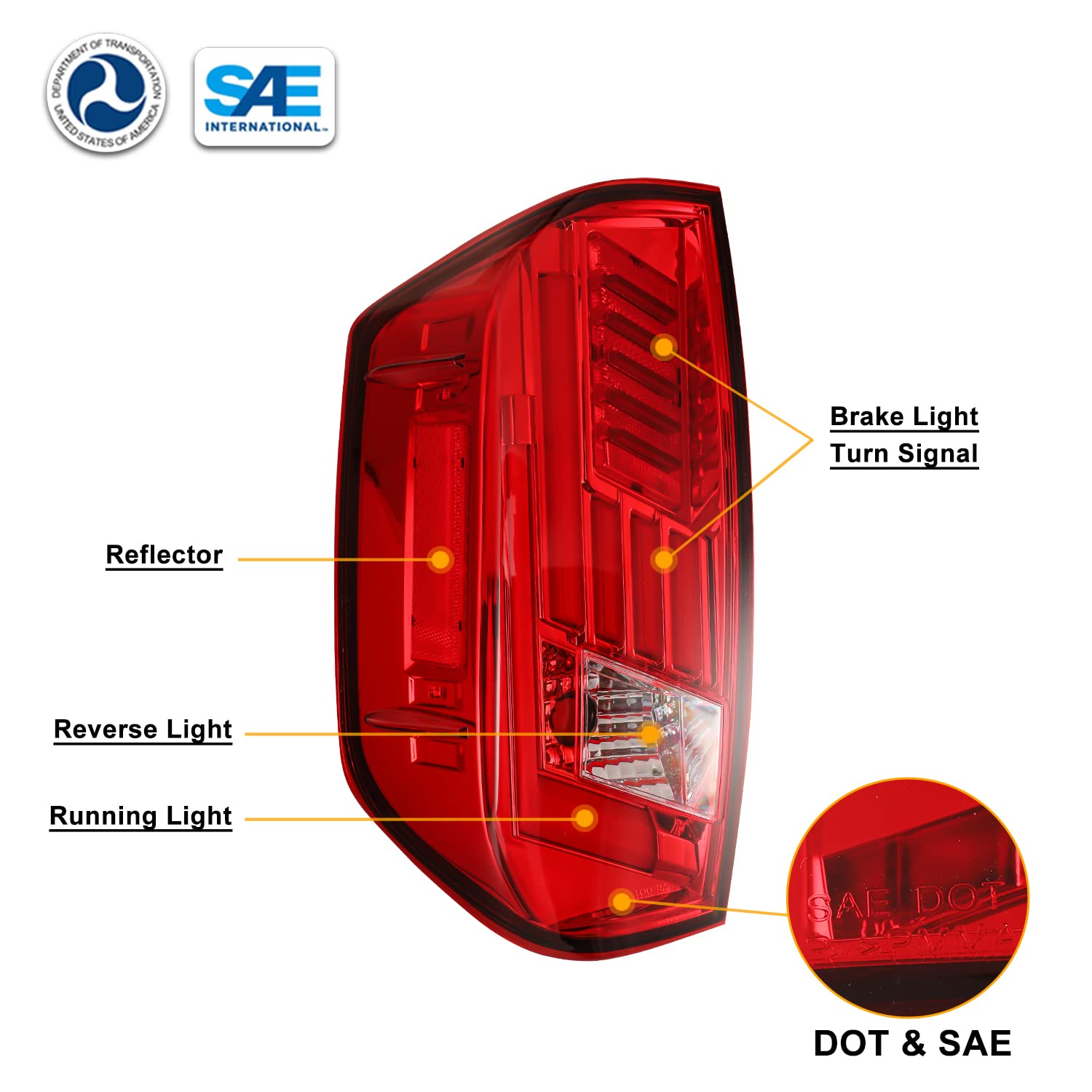 Nixon Offroad LED Tail Lights for 2014-2022 Toyota Tundra - Black Housing Red Lens with Sequential Turn Signal, Running & Brake Lights | Upgrade Your Pickup Truck for Night Driving & Off-Road Adventures