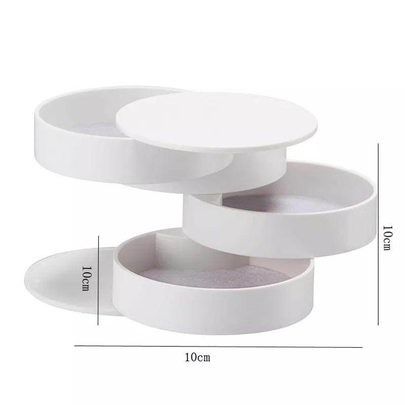 4-Tier Jewelry Organizer Box - Necklace, Earring & Ring Storage Case for Women - Perfect for Travel, Vanity & Closet Organization