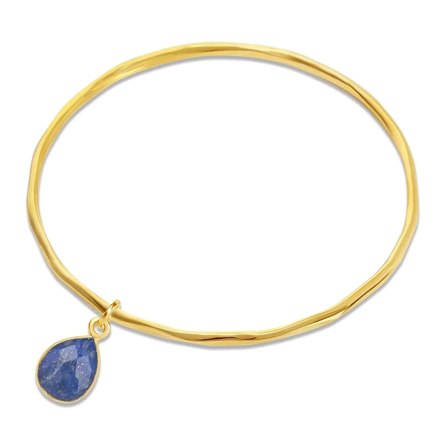 Lapis Lazuli Charm Bracelet - 14K Gold Plated September Birthstone Jewelry for Women - Perfect Gift for Birthday, Anniversary & Special Occasions