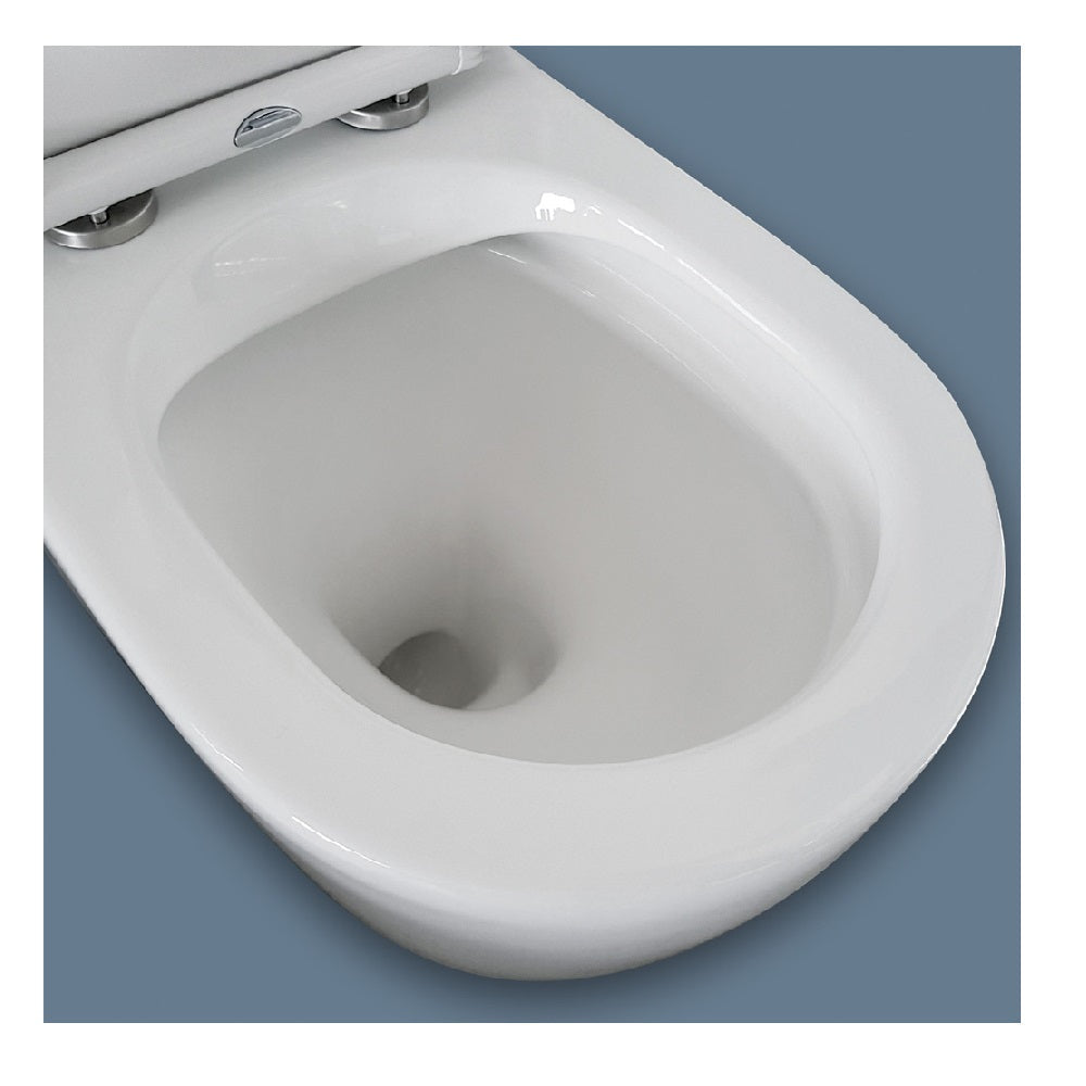 Fienza K014A 2 Isabella Slim Seat S Trap 90-160mm White Toilet Suite - Compact Bathroom Solution for Small Spaces & Modern Homes