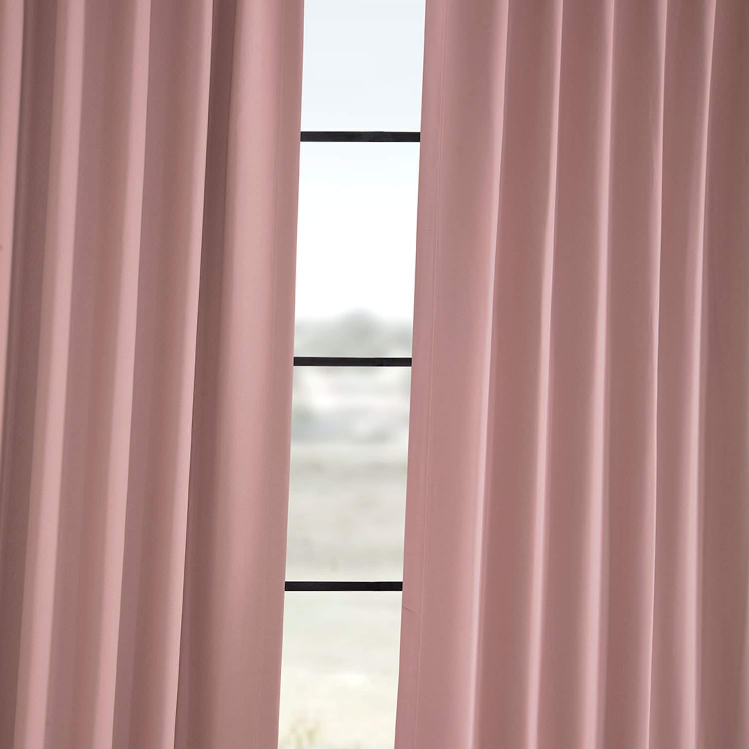 Blackout Curtains 50x96 Inches - Room Darkening Window Drapes for Bedroom & Living Room, Thermal Insulated Panels (1 Panel, Fresco Blush) - Perfect for Home Decor, Privacy & Light Control