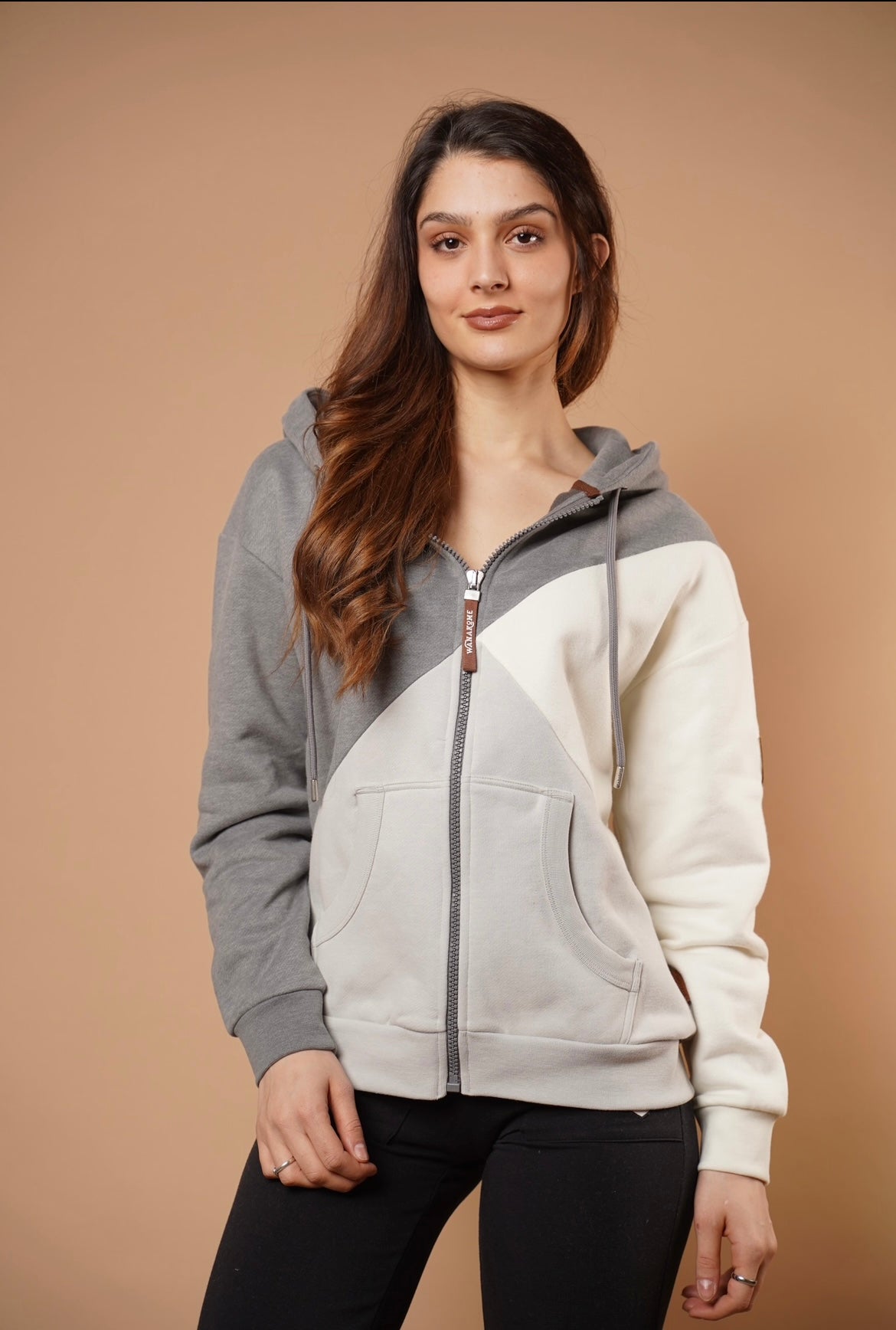 Chelif Ash Mix Full Zip Hoodie for Men & Women - Soft Comfortable Pullover with Pockets - Perfect for Casual Wear, Gym, and Outdoor Activities