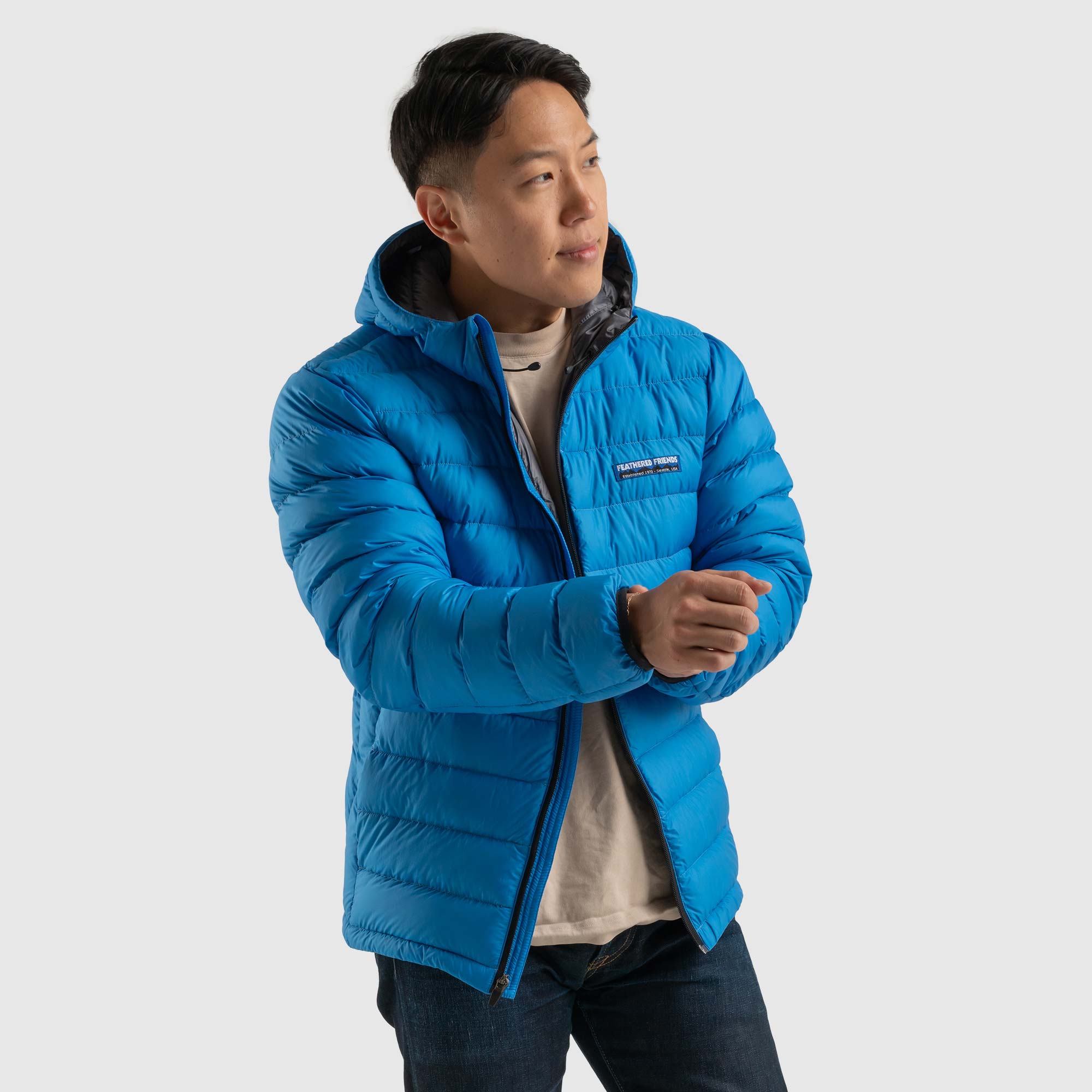 EOS Men's Lightweight Waterproof Down Jacket - Warm Winter Coat for Outdoor Activities, Hiking, Skiing & Travel
