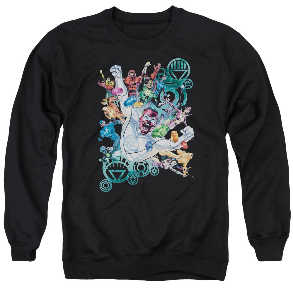 Green Lantern Lanterns Unite Unisex Crewneck Sweatshirt for Men & Women | DC Comics Superhero Apparel | Casual Wear & Cosplay Costume