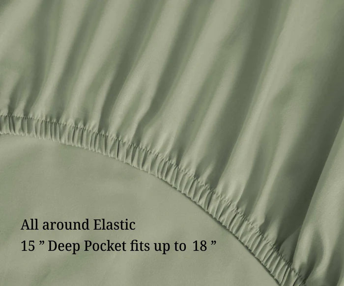 Luxury 700 Thread Count Egyptian Cotton Sheet Set - Eco Friendly, Breathable & Hypoallergenic - Perfect for Bedroom, Hotel, or Guest Room Comfort