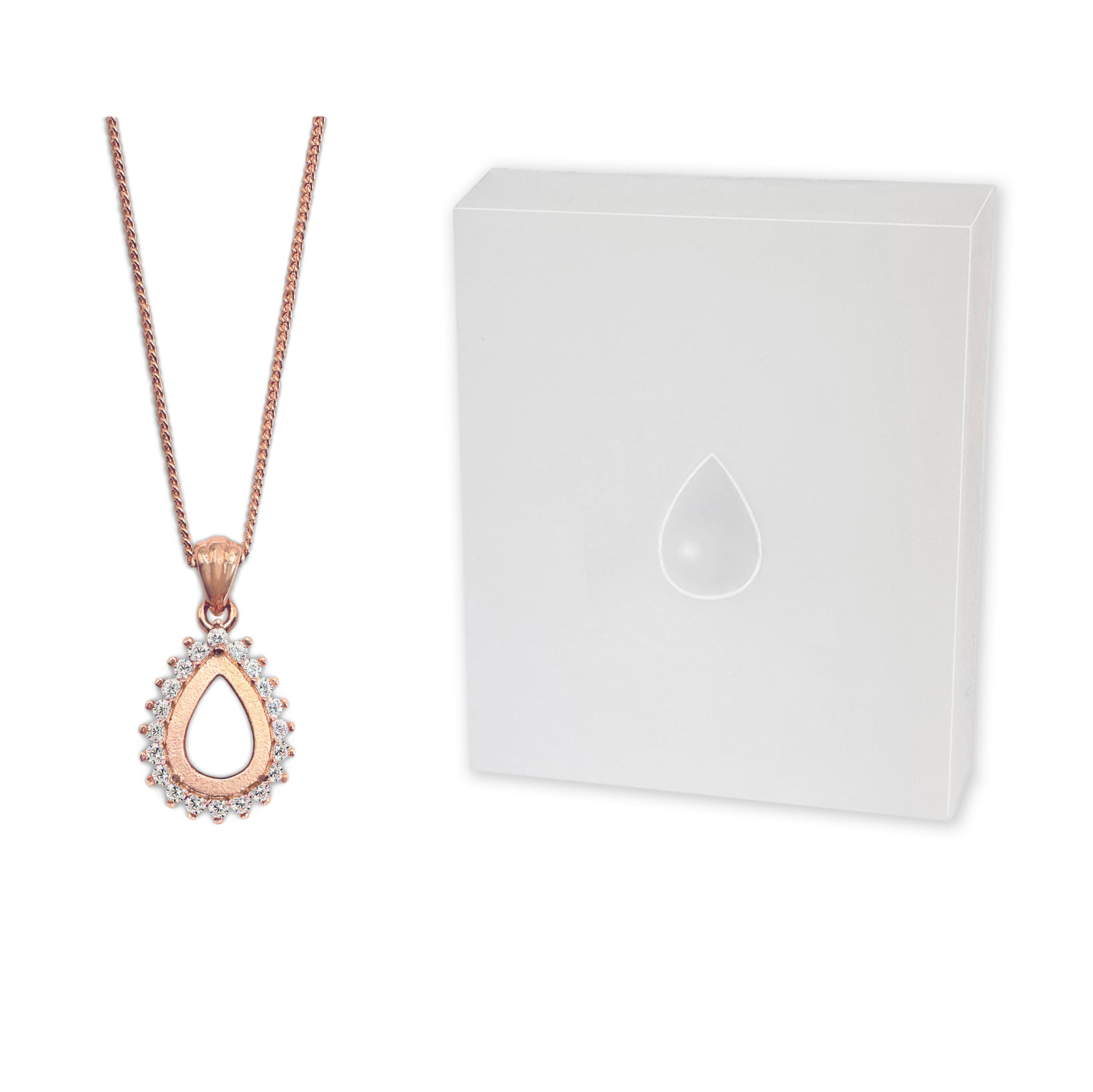 Milky Treasures Teardrop Necklace DIY Breastmilk Jewelry Making Kit - Rose Gold Plated 925 Sterling Silver Pendant for Breastfeeding Moms | New Mom Gift, Baby Shower Present & Mother's Day Keepsake (Necklace + Mold Included) | Perfect for Creating Personalized Memorial Jewelry to Cherish Precious Moments