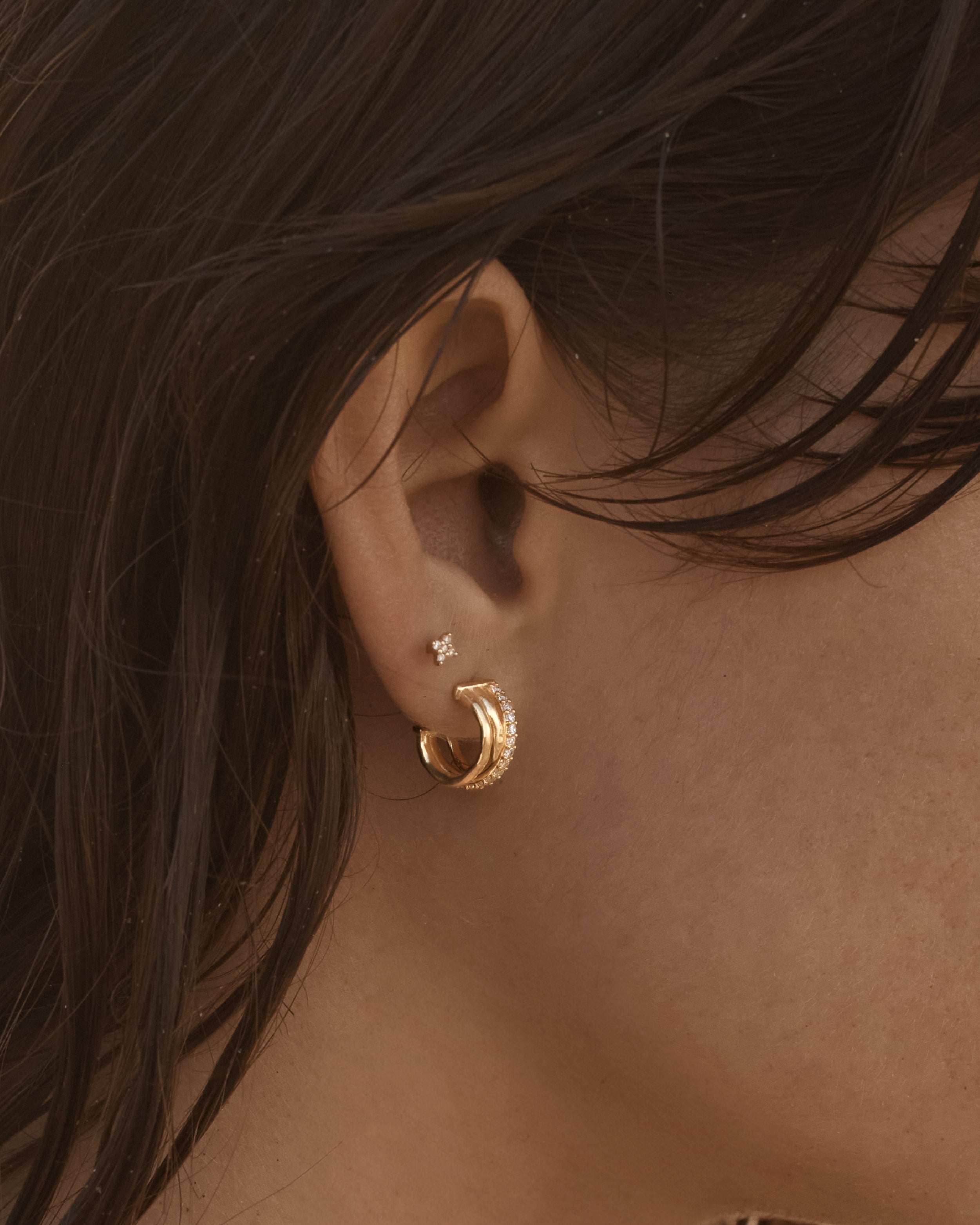 18K Gold Vermeil Entwined Hearts Hoop Earrings for Women - Romantic Gift for Valentine's Day, Anniversary & Date Night Jewelry