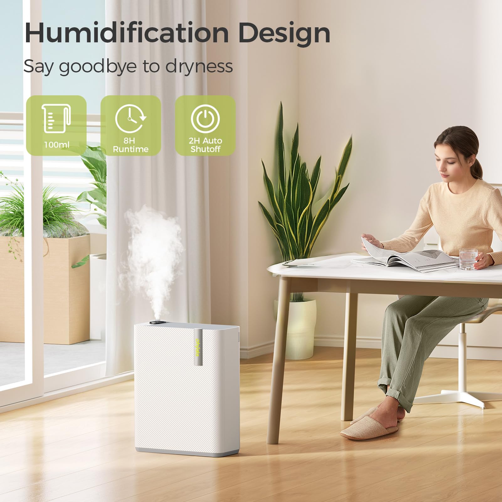 HEPA Air Purifier for Large Rooms up to 1732 Sq Ft - Smart WiFi Enabled with Humidifier, Air Quality Monitor & Quiet Sleep Mode - Removes Pet Odors, Dust, Smoke - Perfect for Bedrooms, Living Rooms & Home Offices (White)