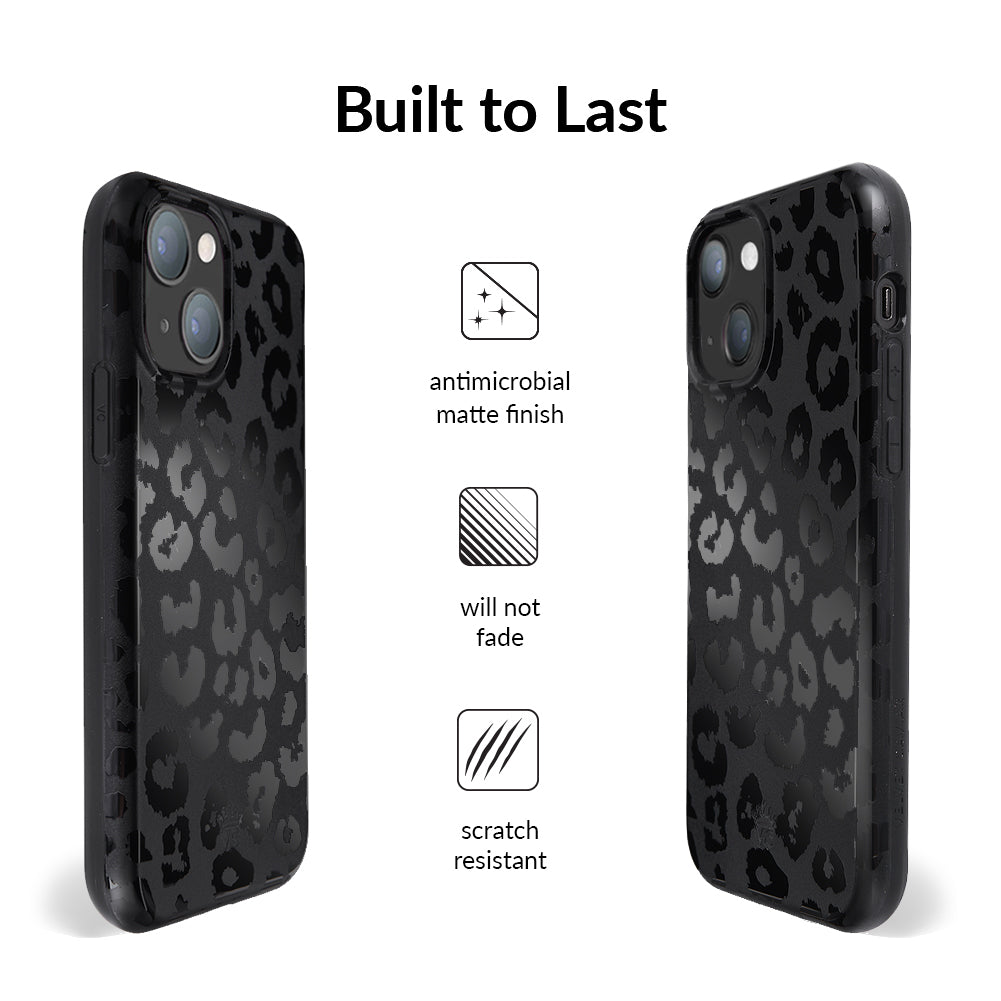 Black Leopard iPhone Case - Stylish & Durable Phone Cover for iPhone [Models] - Perfect for Everyday Protection & Fashion Statement