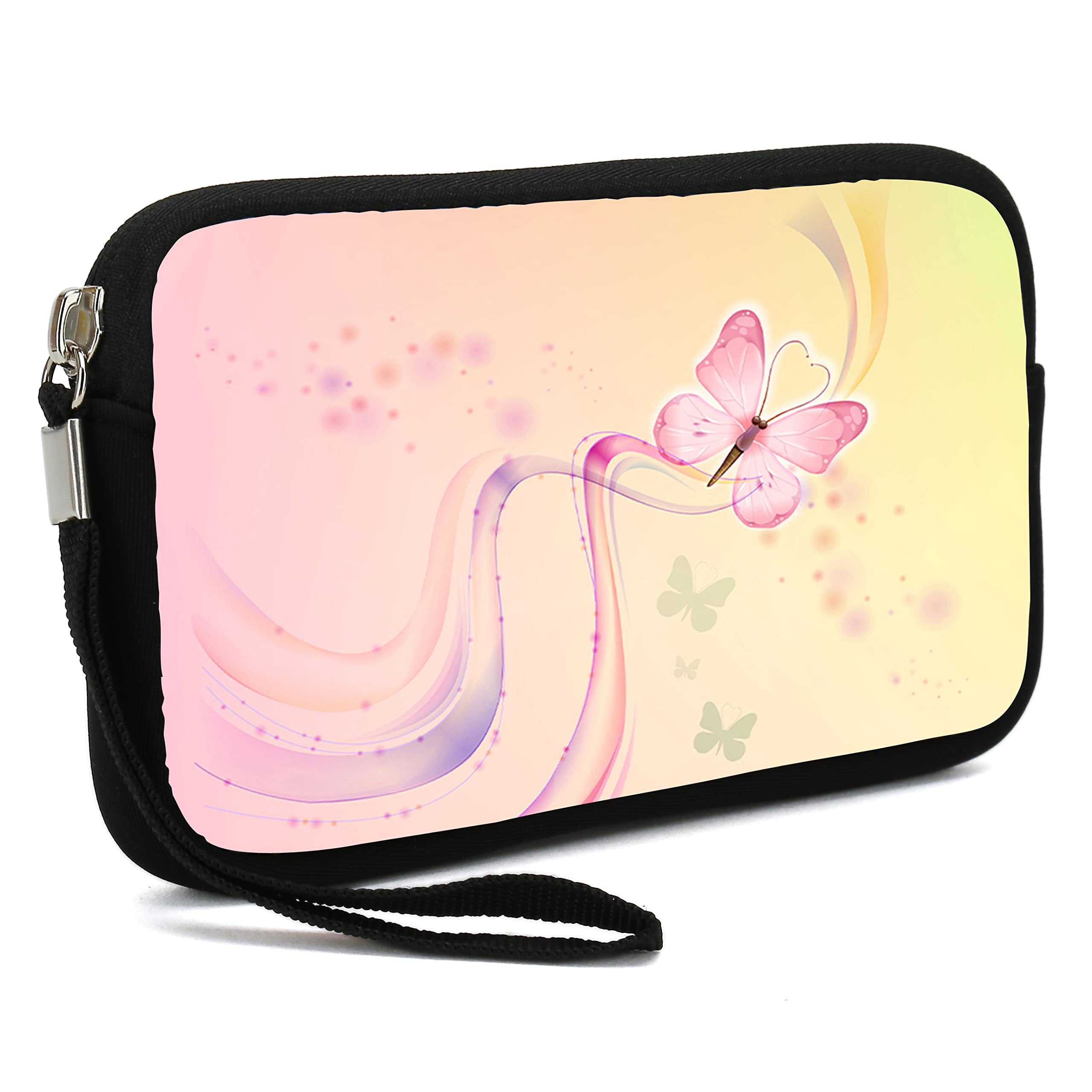 Small Toiletry Bags for Women - Cute Waterproof Makeup Pouch & Travel Cosmetic Organizer with Roomy Space (Butterfly Design) | Perfect for Gym, Vacation & Daily Essentials Storage