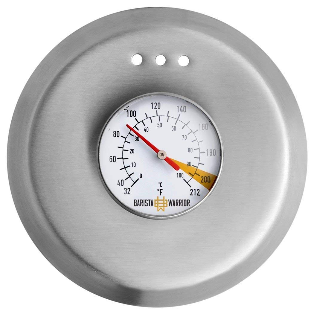 Barista Warrior Stainless Steel Replacement Lid with Built-in Thermometer for Pour Over Coffee Kettle - Perfect for Coffee Makers, Brewers & Barista Accessories - Ideal for Home Coffee Bar, Kitchen & Professional Coffee Brewing