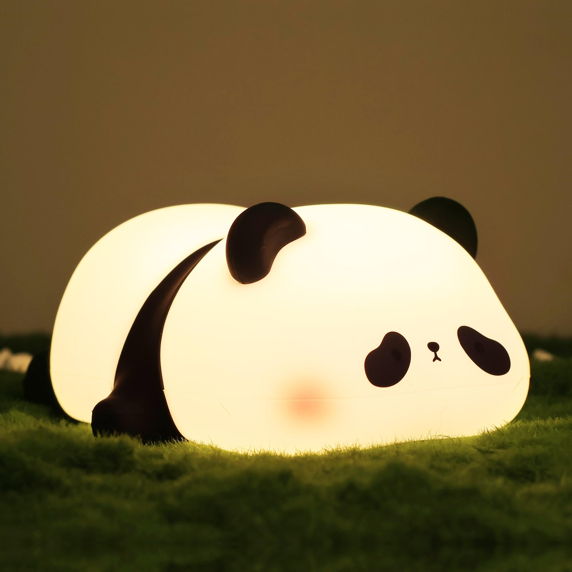 **Lampeez Panda Night Light for Kids - Soft Silicone Dimmable Nursery Nightlight, Rechargeable LED with 30-Minute Timer & Tap Control, Perfect Holiday Gift for Baby Boys & Girls - Ideal for Bedtime, Nursery Decor, and Soothing Nighttime Comfort**