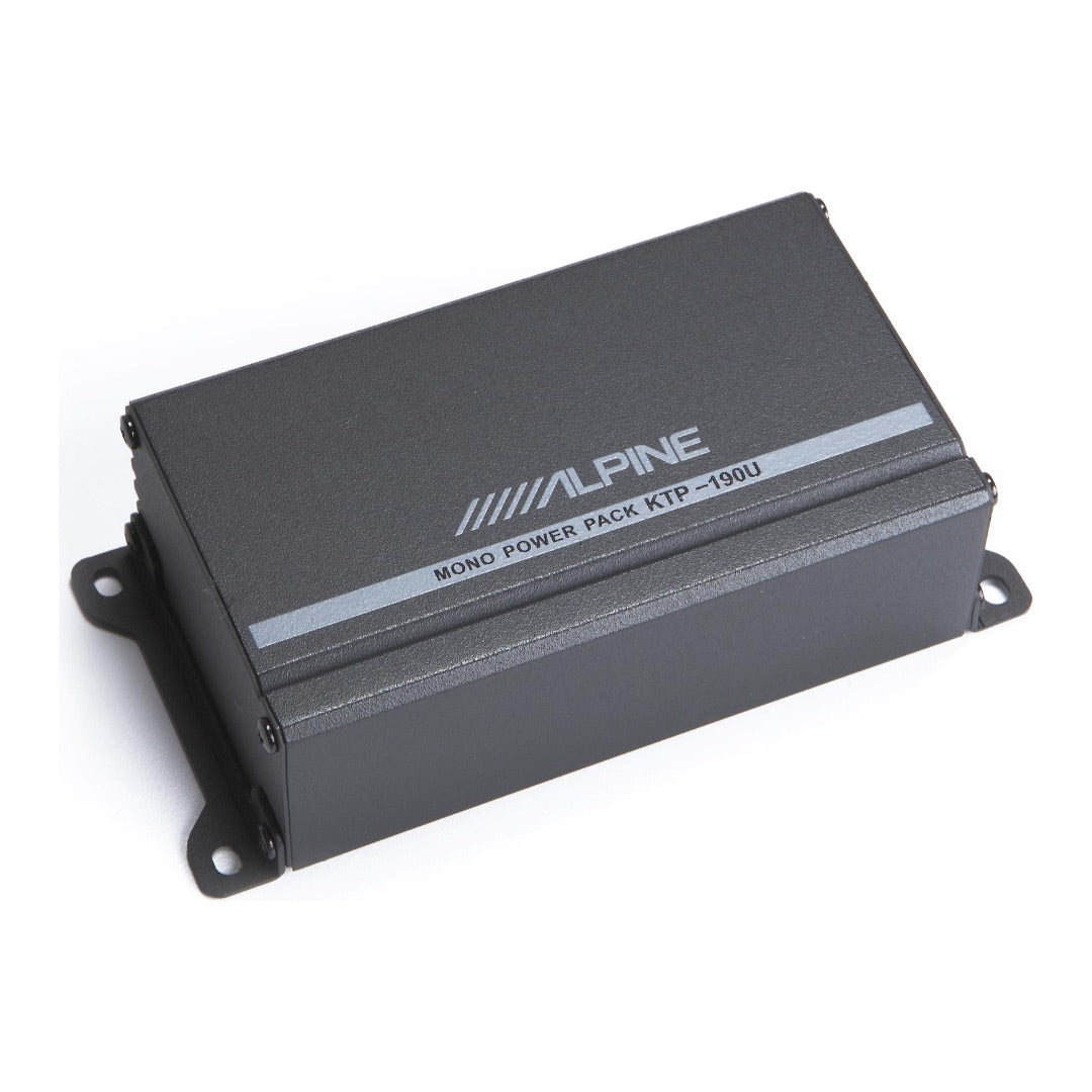 Alpine KTP-190U Compact Mono Subwoofer Amplifier - 60W High Power, Easy Installation for Car Audio Systems | Perfect for Enhancing Bass in Vehicles & Trucks