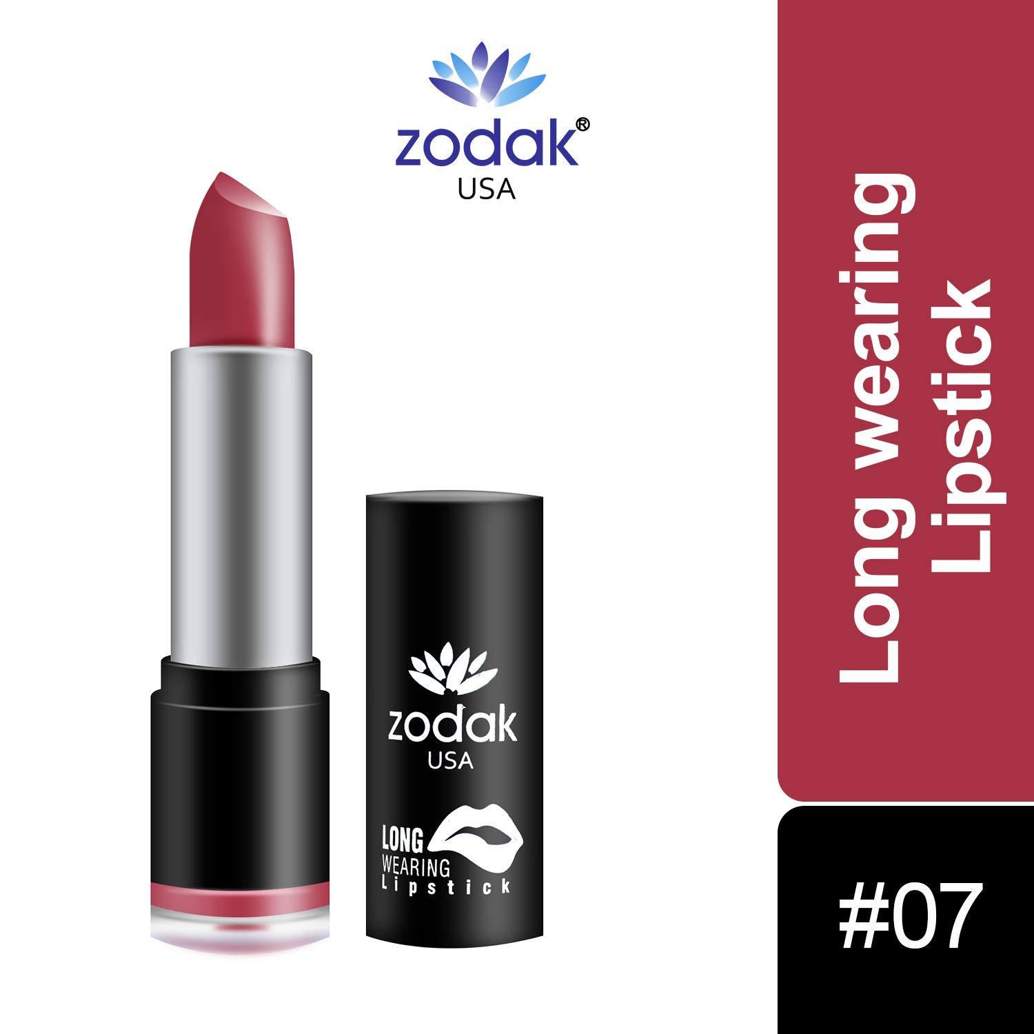 ZODAK Matte Lipstick with Vitamin E - Long Lasting Intense Color Lipstick (Bloody Mary Red) for Women, Perfect for Parties, Date Night & Everyday Wear
