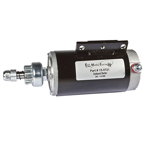 Evinrude Johnson Starter 12V 10 Tooth 120-140 HP Compatible Replacement Part - Fits Models 393570, 585060, 5372, 18-5634 - Perfect for Marine Engine Repair & Boat Maintenance