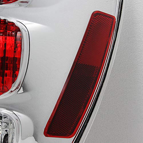 AKKON Red Clear LED Tail Lights for Chevy Equinox - Left Driver & Right Passenger Side Replacement Brake Lamps - Perfect for Night Driving & Enhanced Safety