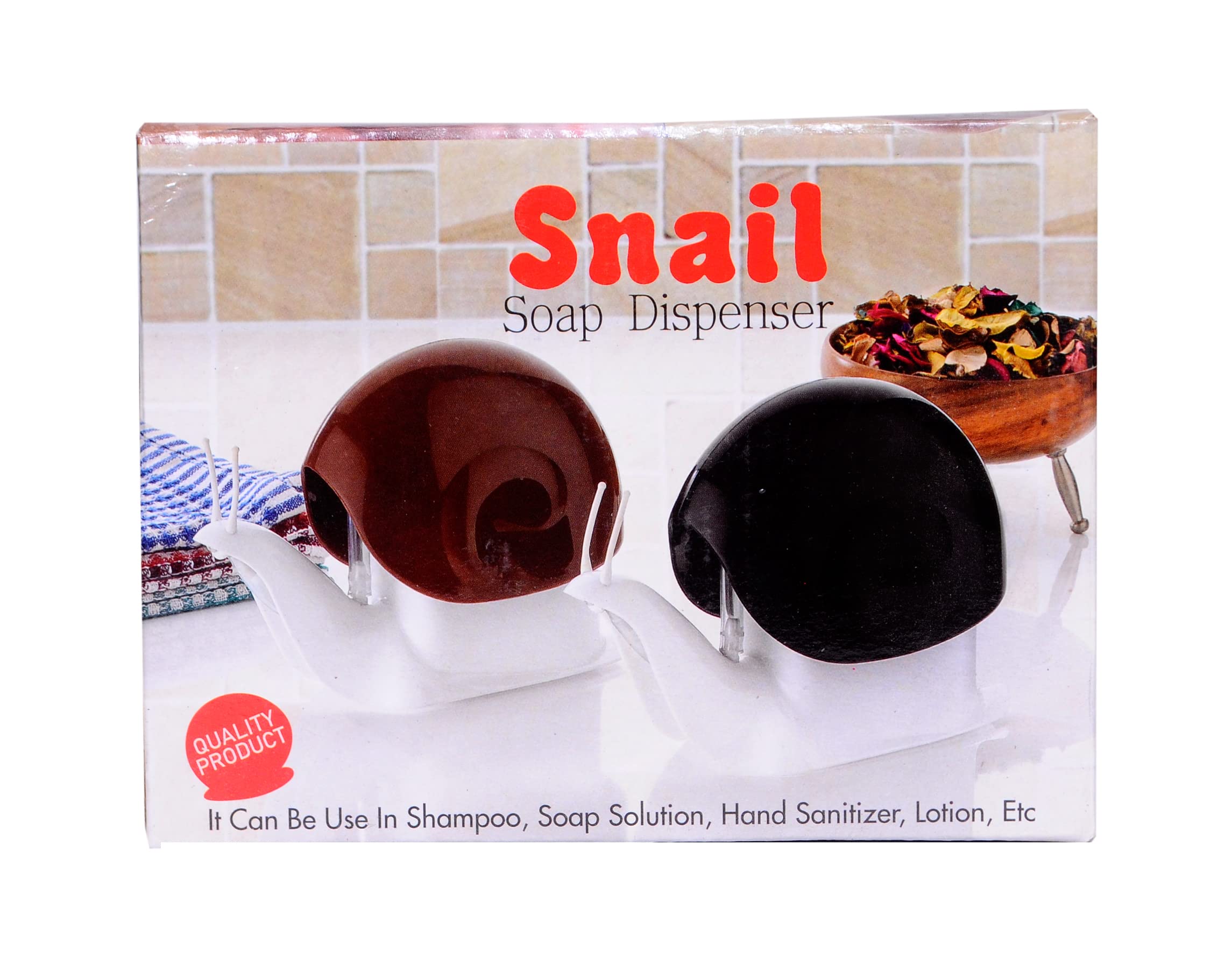 120ml Snail-Shape Fluid Cleanser Dispenser | Compact Push-Type Hand Soap Container | Siphon Allocator for Bathroom, Kitchen & Travel | Multicolor
