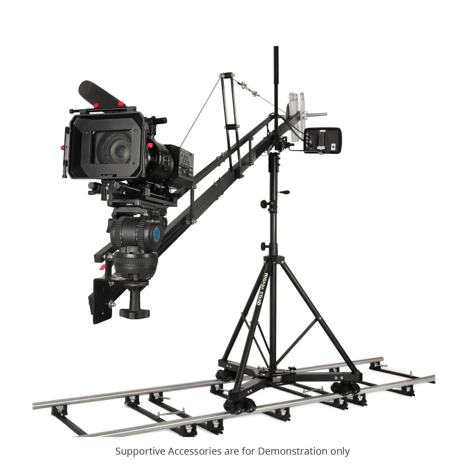 PROAIM 12ft Professional Camera Crane Jib with Heavy Duty Stand - Compatible with DSLR, Mirrorless, Video Cameras up to 8kg/17.6lbs - Perfect for Film Making, YouTube Videos & Event Photography (P-12-JS)