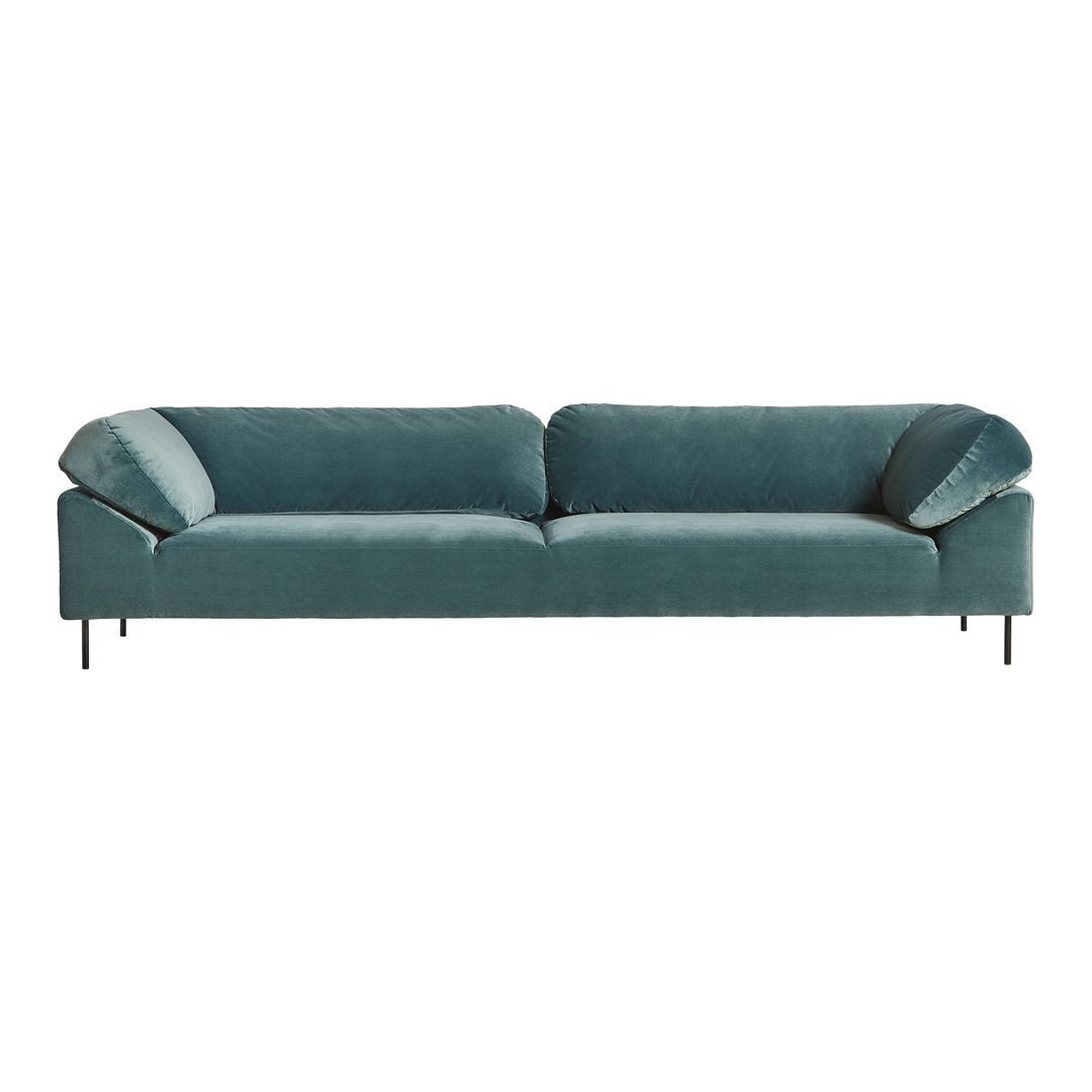 3-Seater Collar Sofa - Modern Comfortable Fabric Couch for Living Room, Lounge & Office - Perfect for Relaxing, Entertaining & Small Spaces