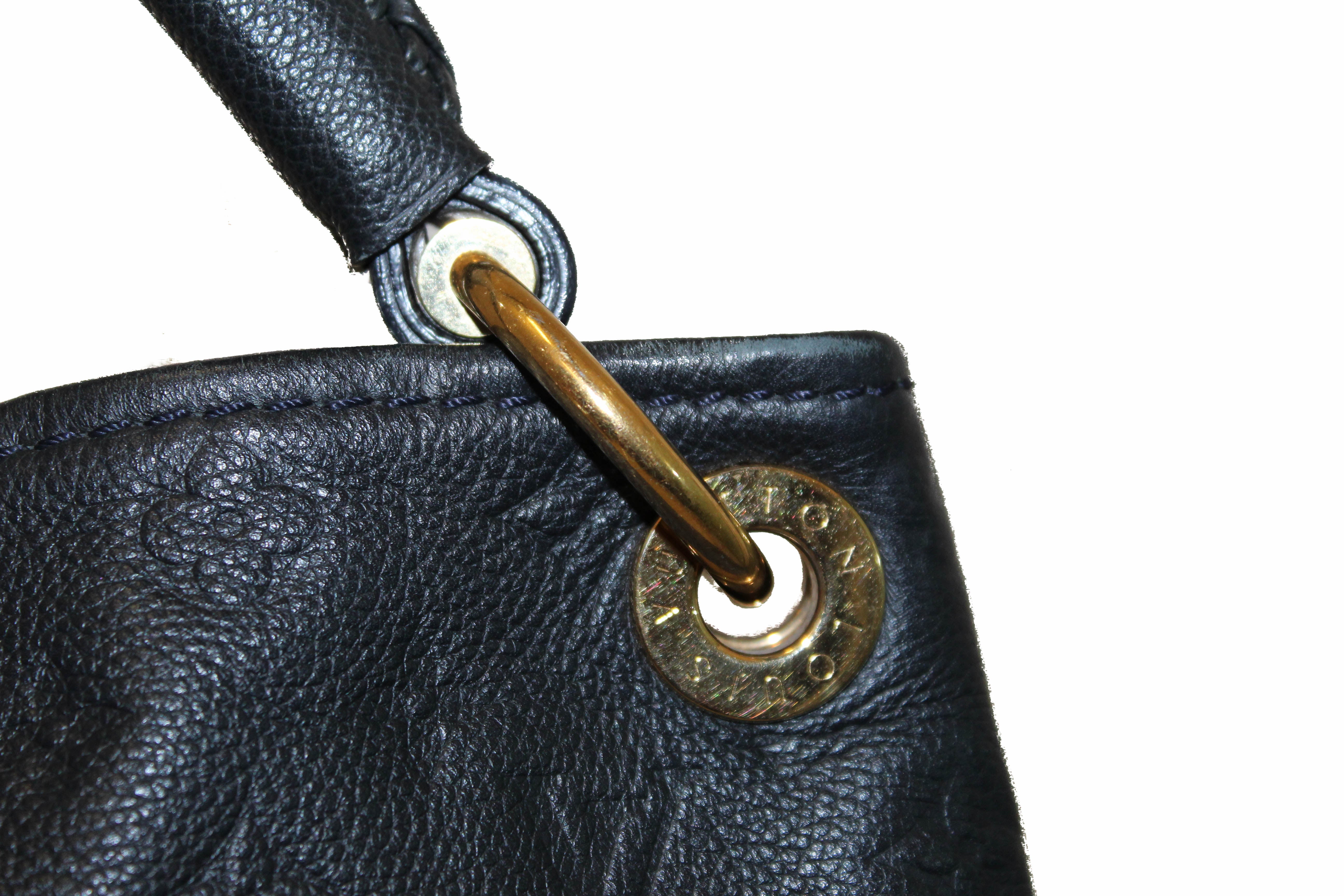 Authentic Louis Vuitton Blue Empreinte Leather Artsy MM Hobo Bag - Luxury Designer Handbag for Women, Perfect for Work, Travel & Everyday Use